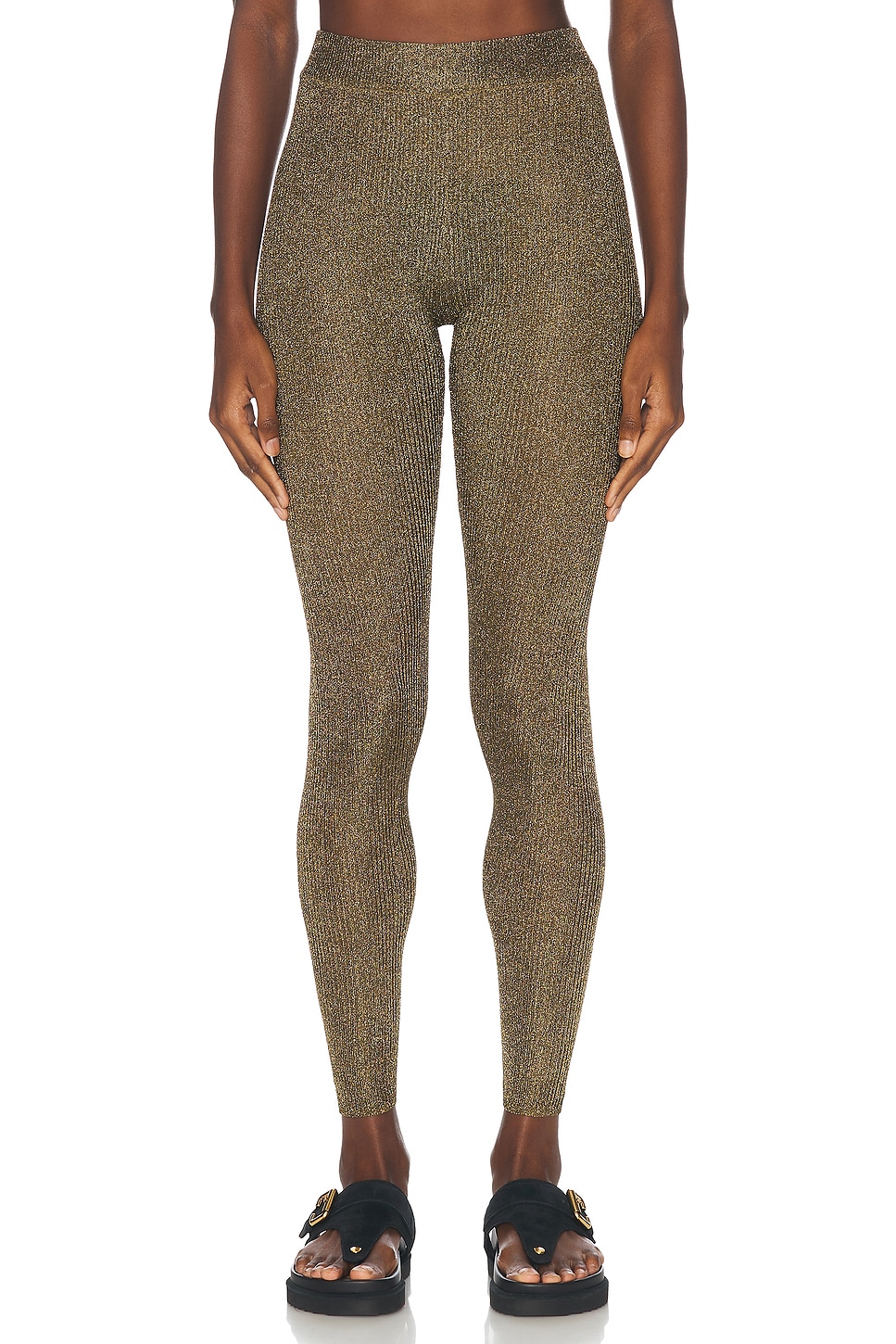 Shop Isabel Marant Jouna Legging In Dark Khaki