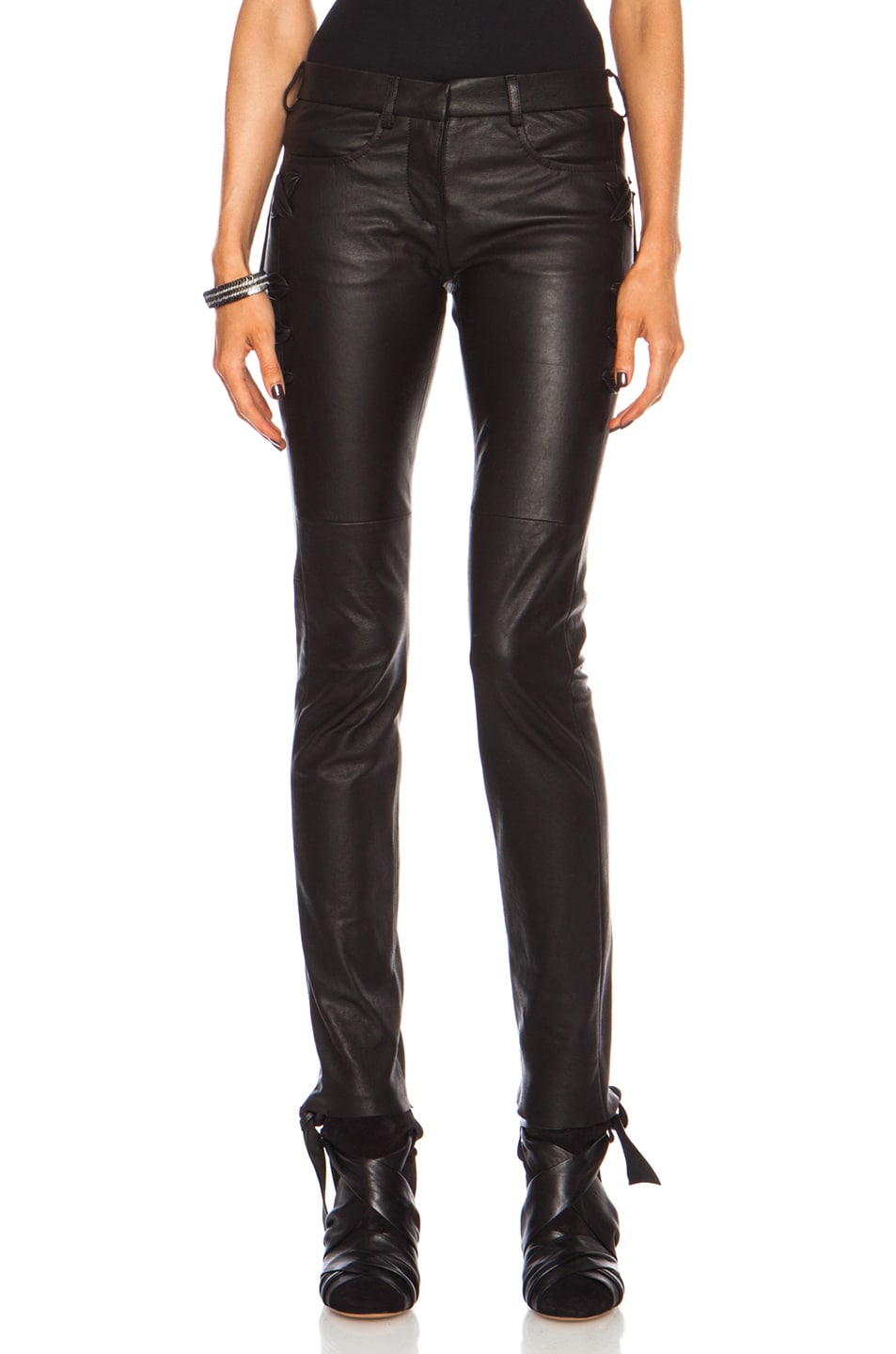 Image 1 of Isabel Marant Haper Leather Pant in Black