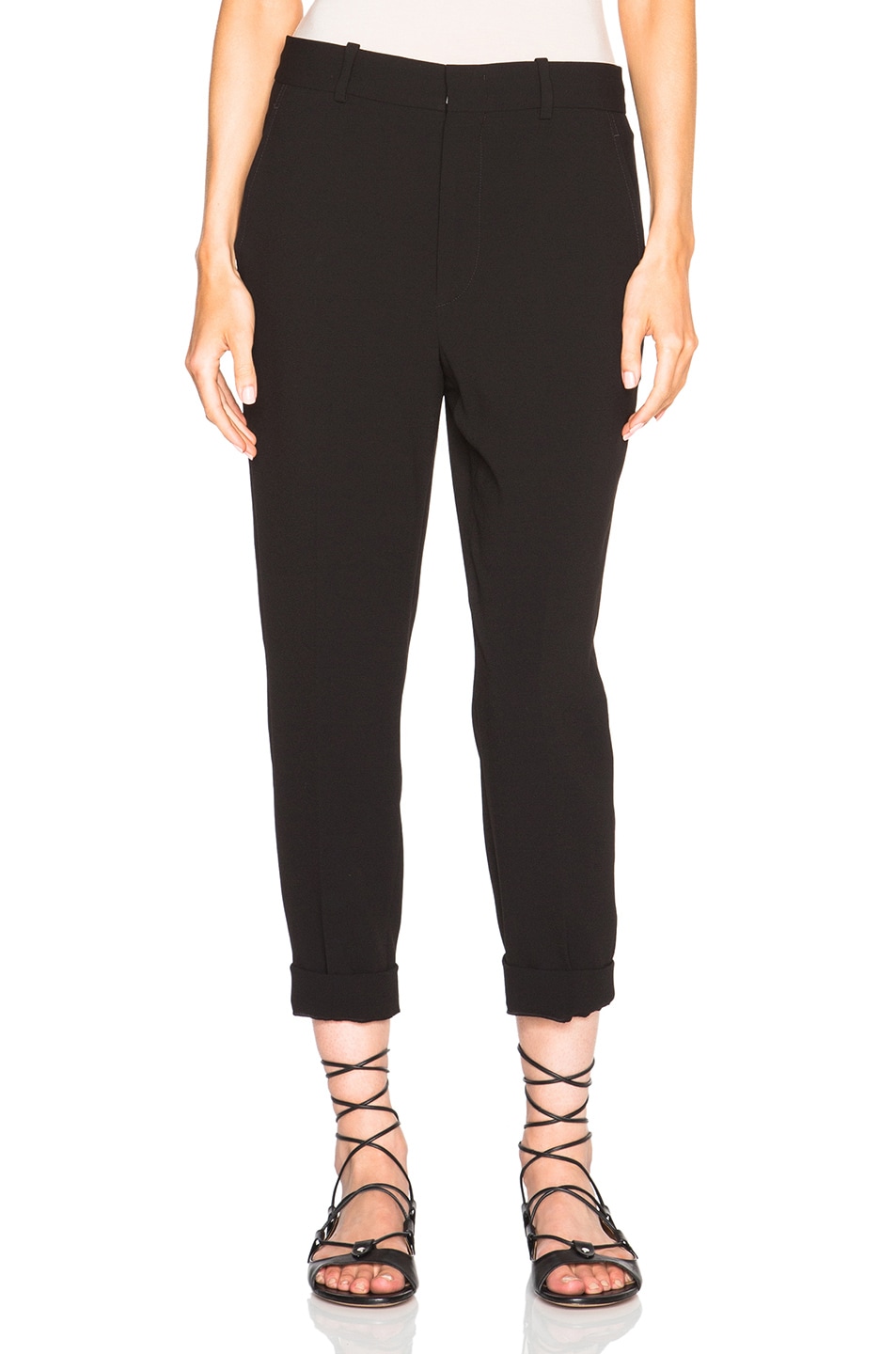 Image 1 of Isabel Marant Milane Floppy Costard Trousers in Black