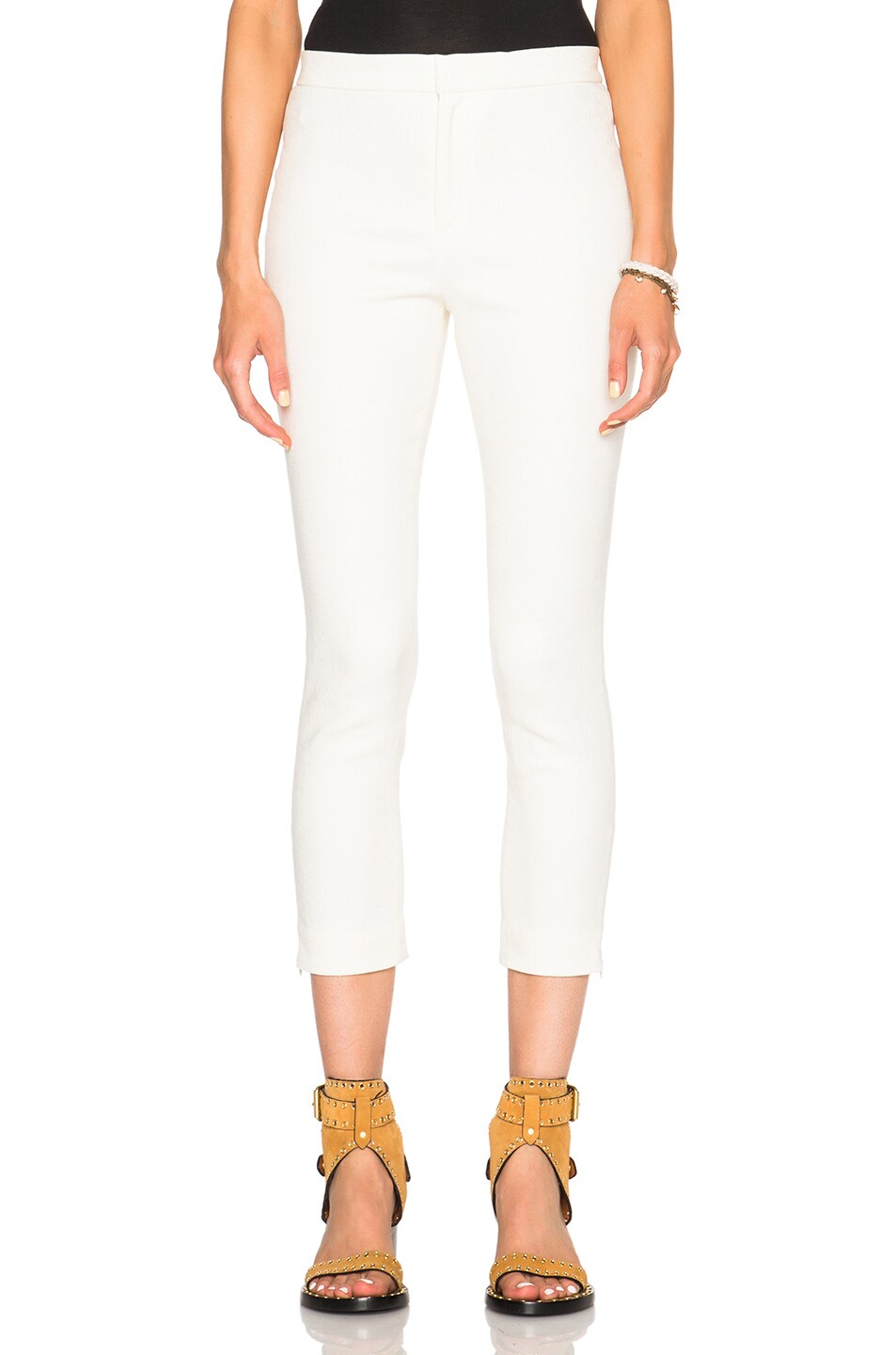 Image 1 of Isabel Marant Lindy New Stretch Cotton Pants in Ecru