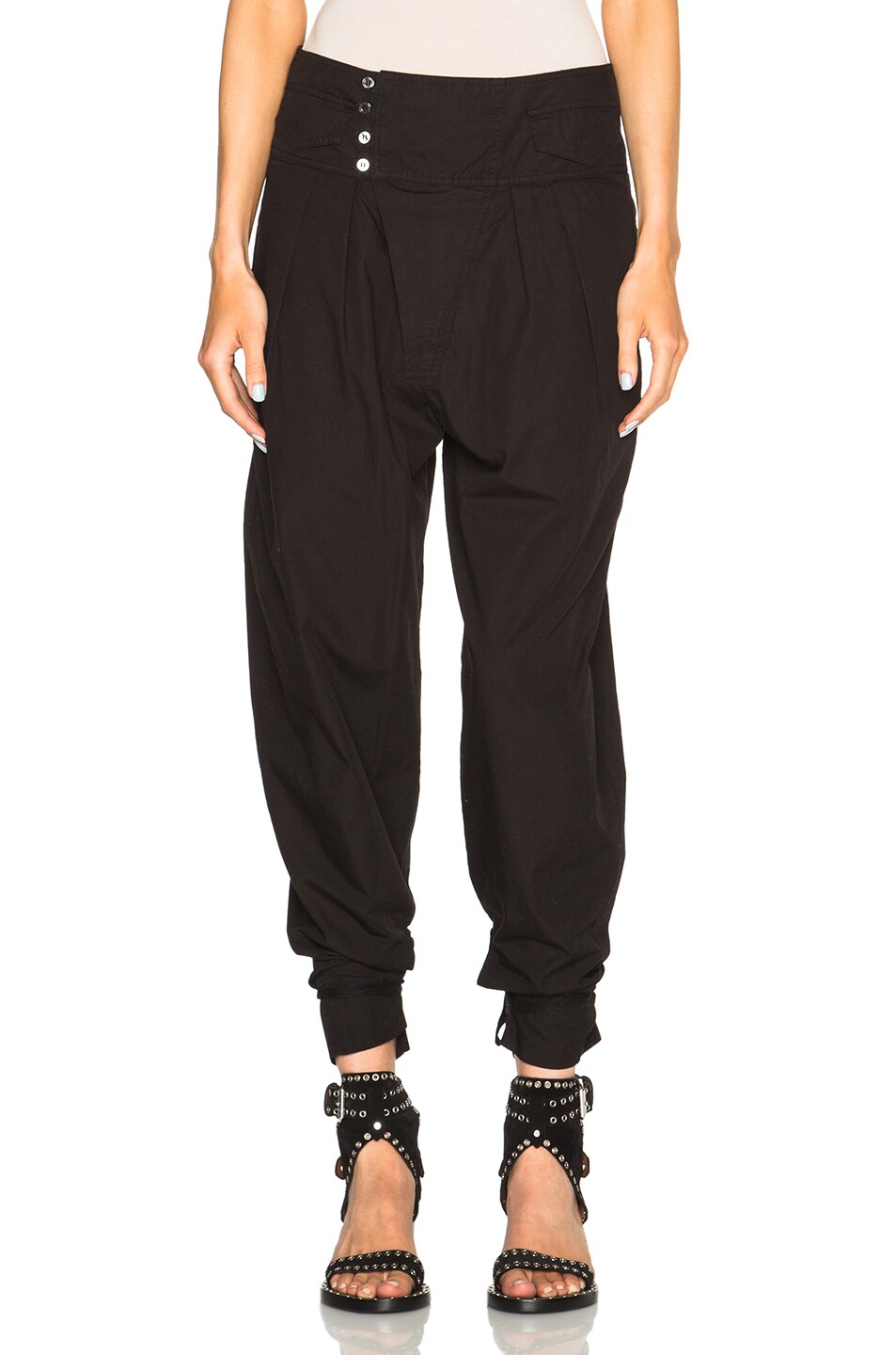 Image 1 of Isabel Marant Odrys Rajasthan Cotton Trousers in Black