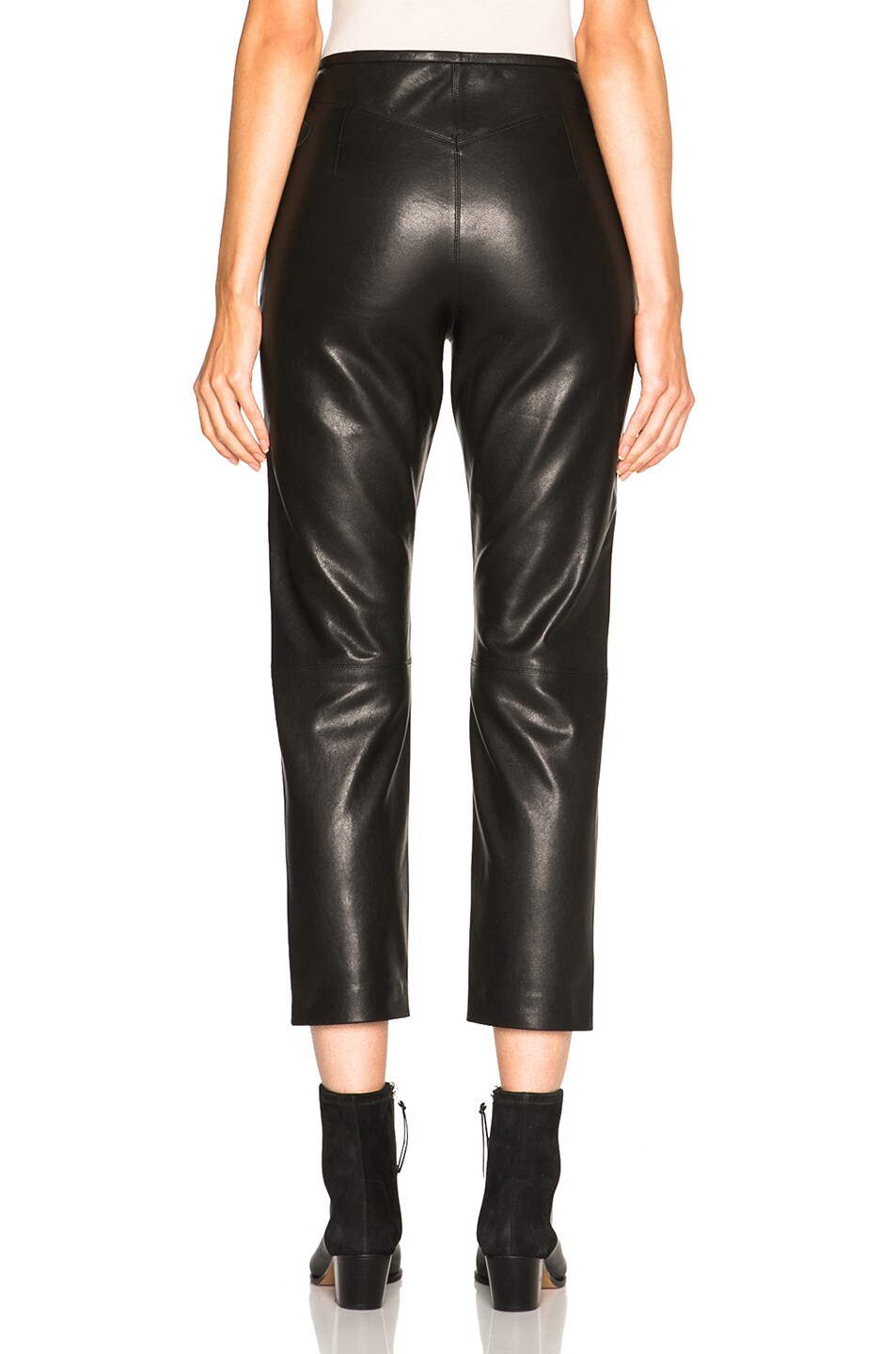 Isabel Marant Florrie Leather Pants in Black | FWRD