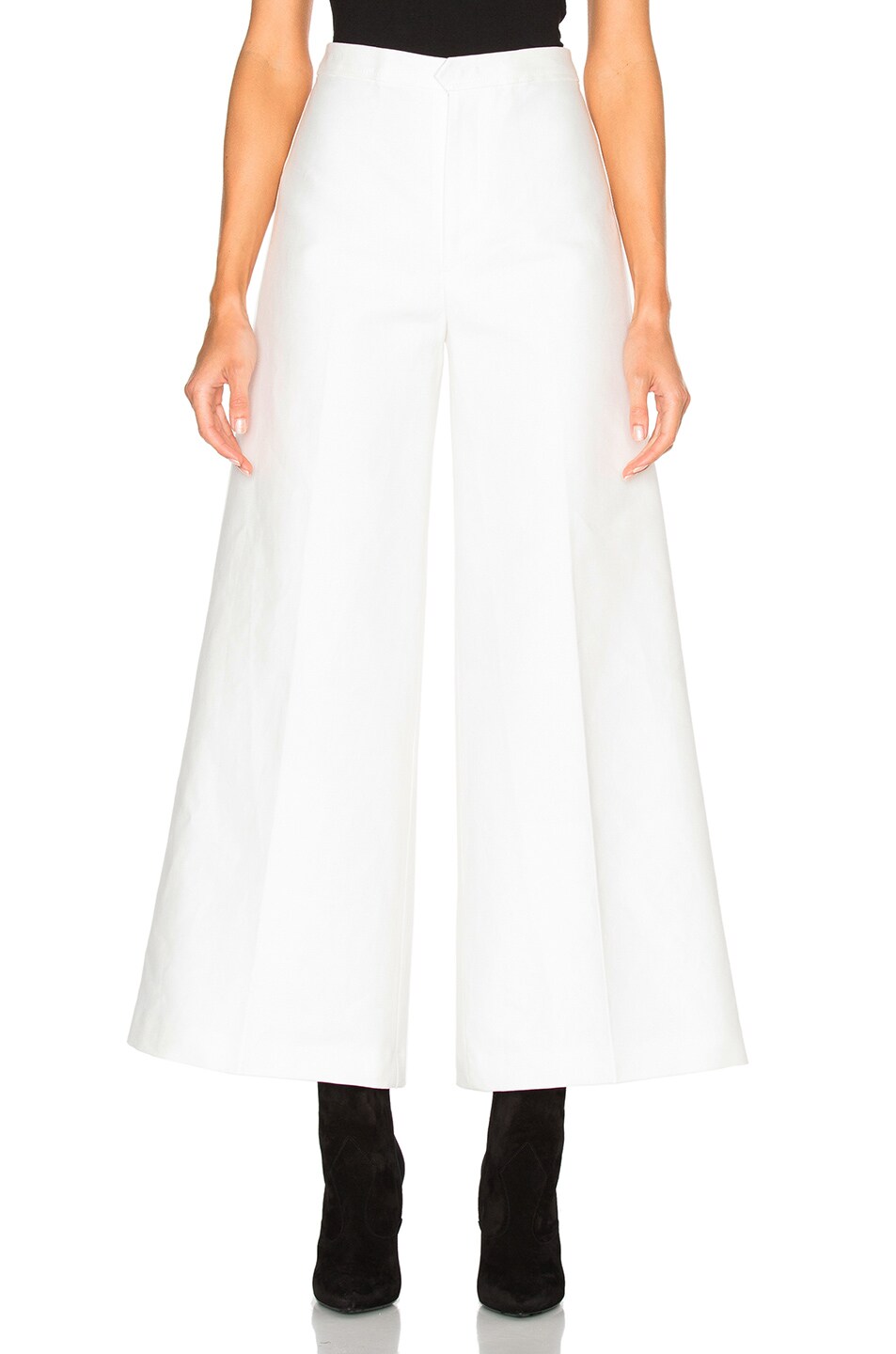 Image 1 of Isabel Marant Steve Cotton Costard Pants in White