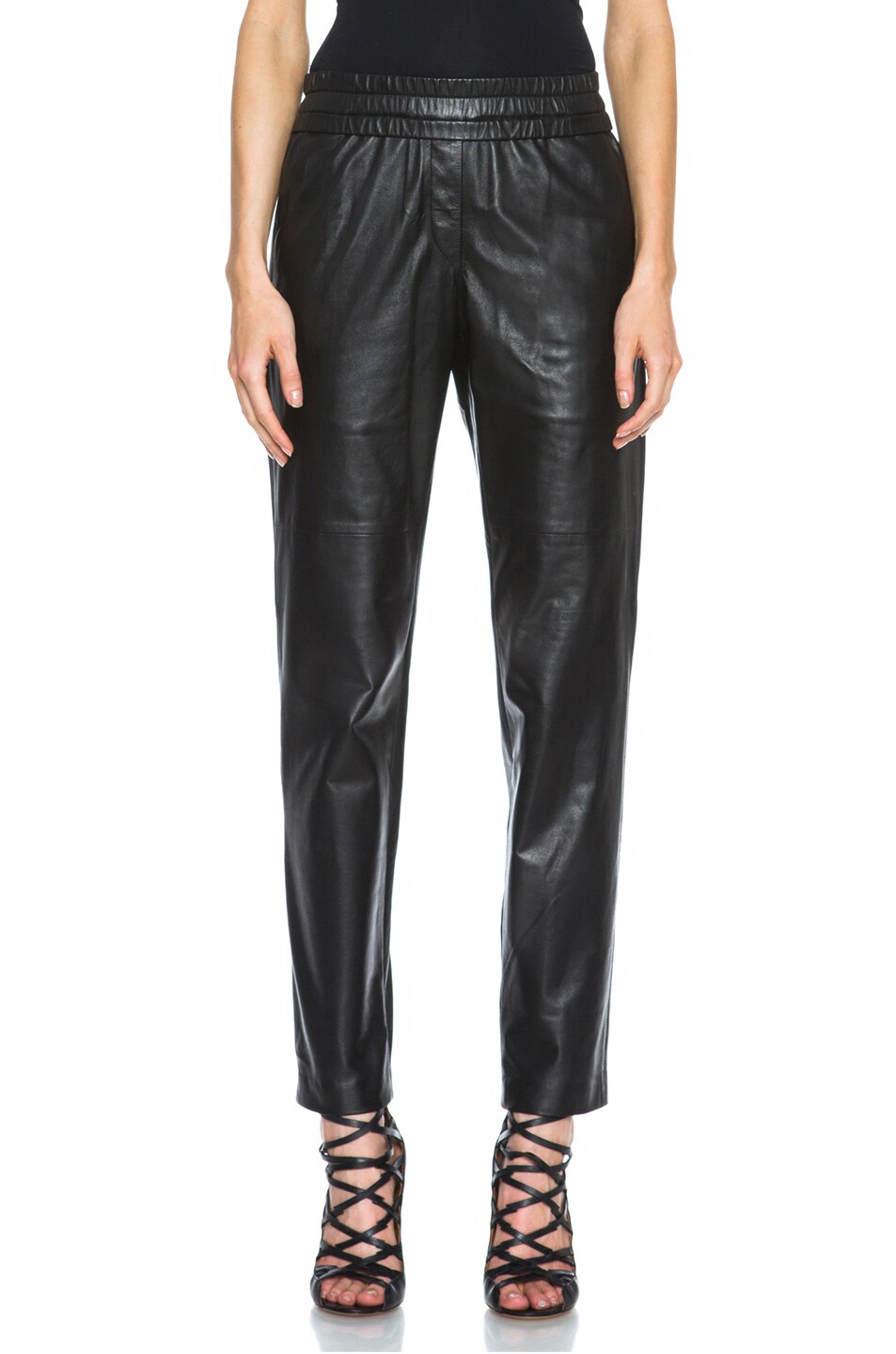Isabel Marant Becka Leather Pants in Black | FWRD