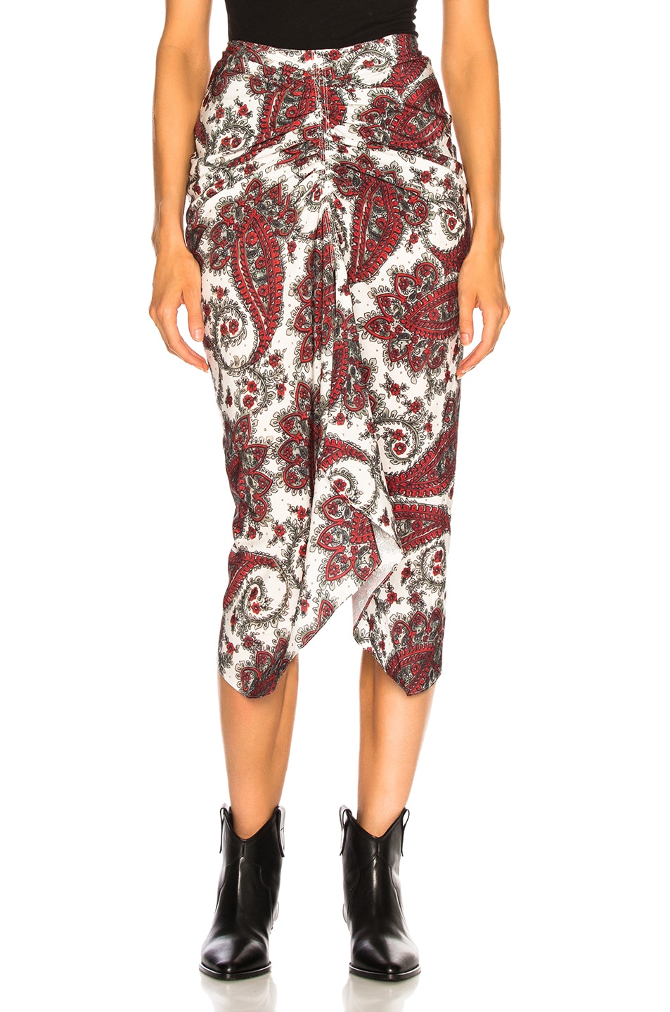 Image 1 of Isabel Marant Tracy Skirt in White & Red