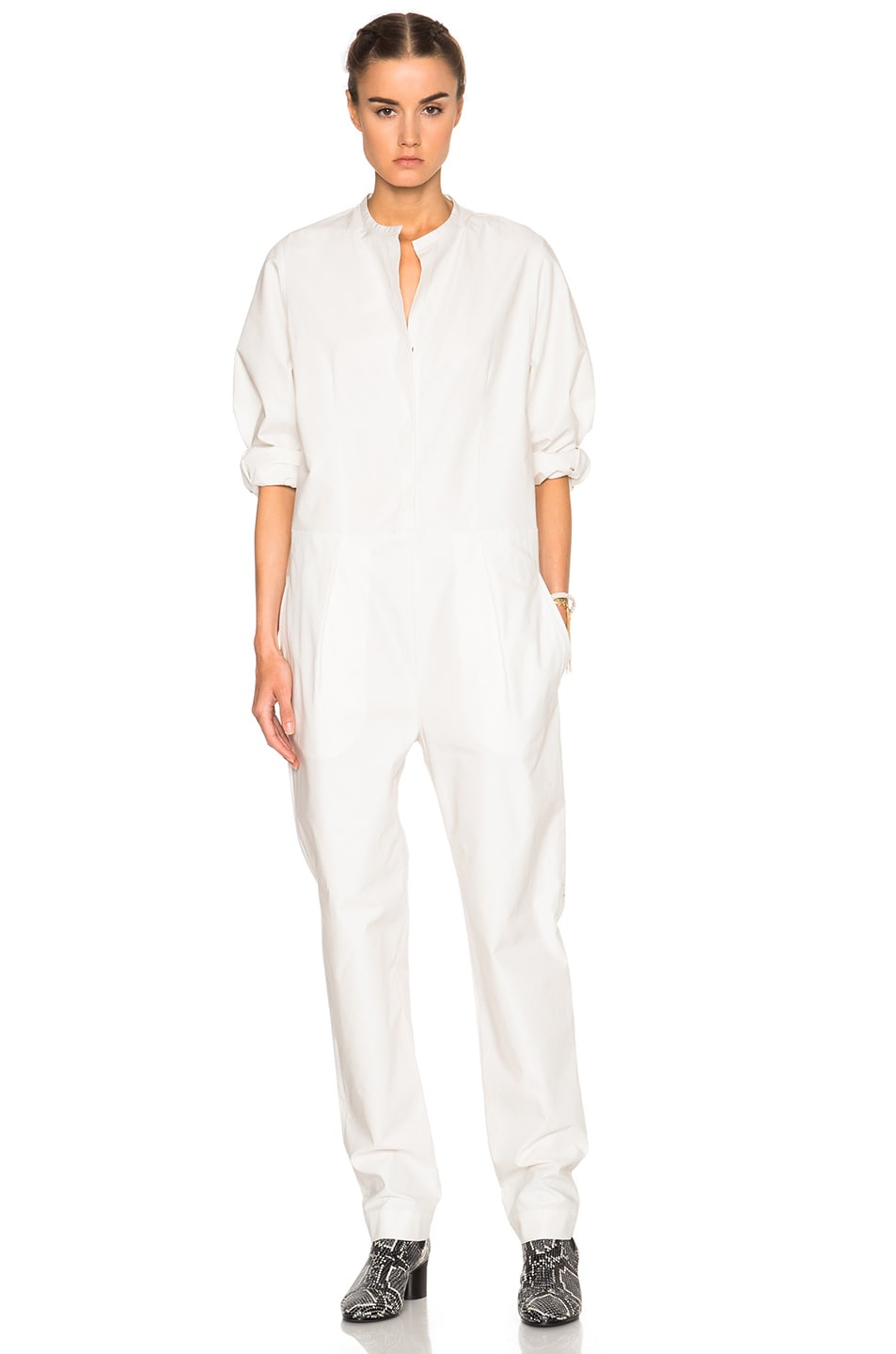 Image 1 of Isabel Marant Nuk Chic Popeline Jumpsuit in White