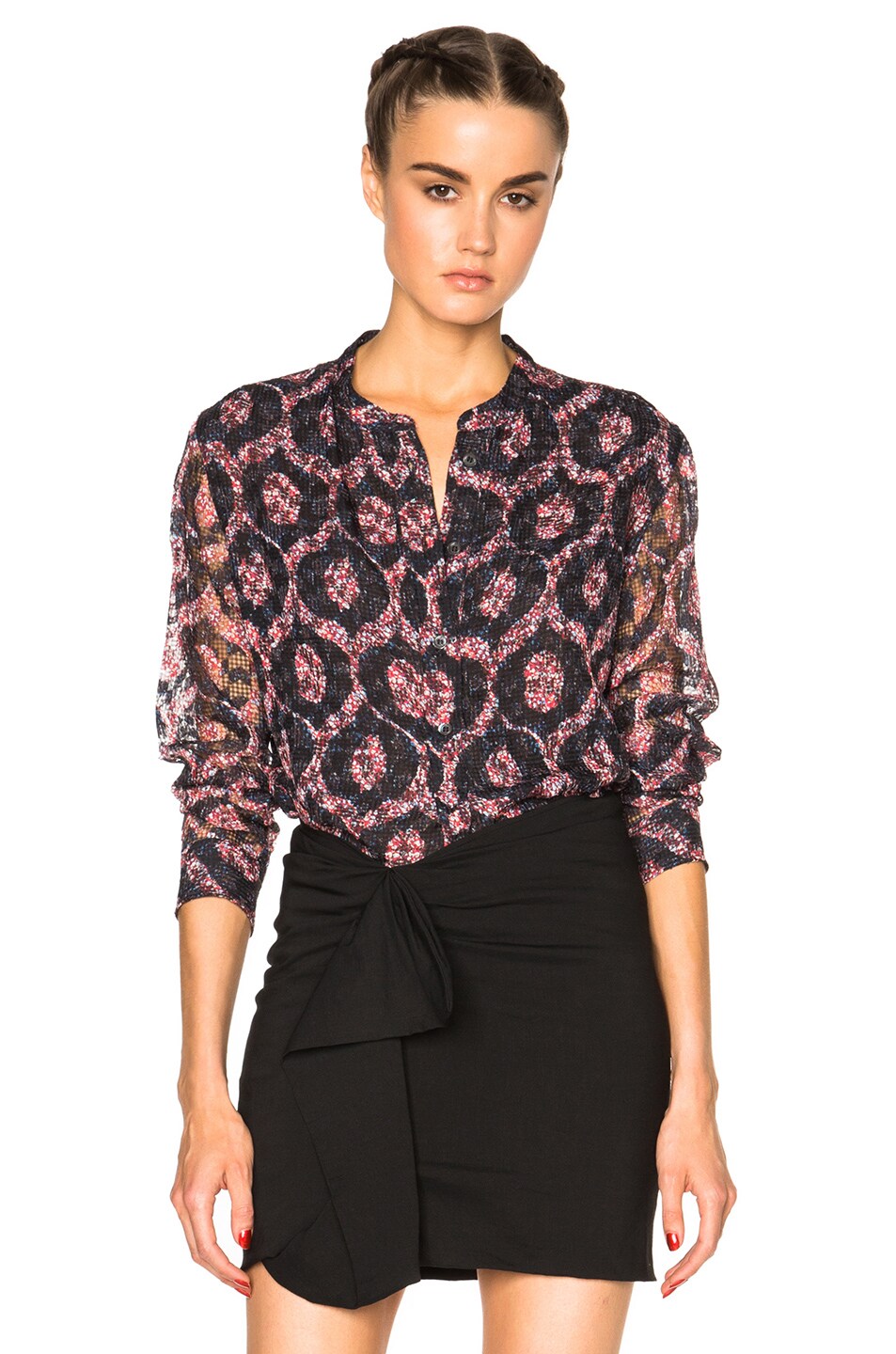 Image 1 of Isabel Marant Tao Printed Look Top in Red
