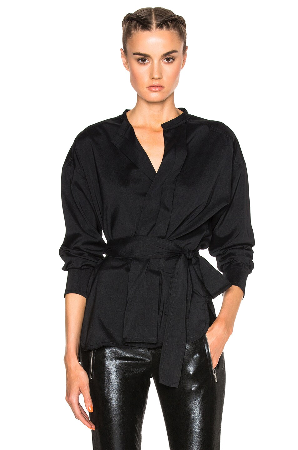 Image 1 of Isabel Marant Dorcey Silk Top in Black