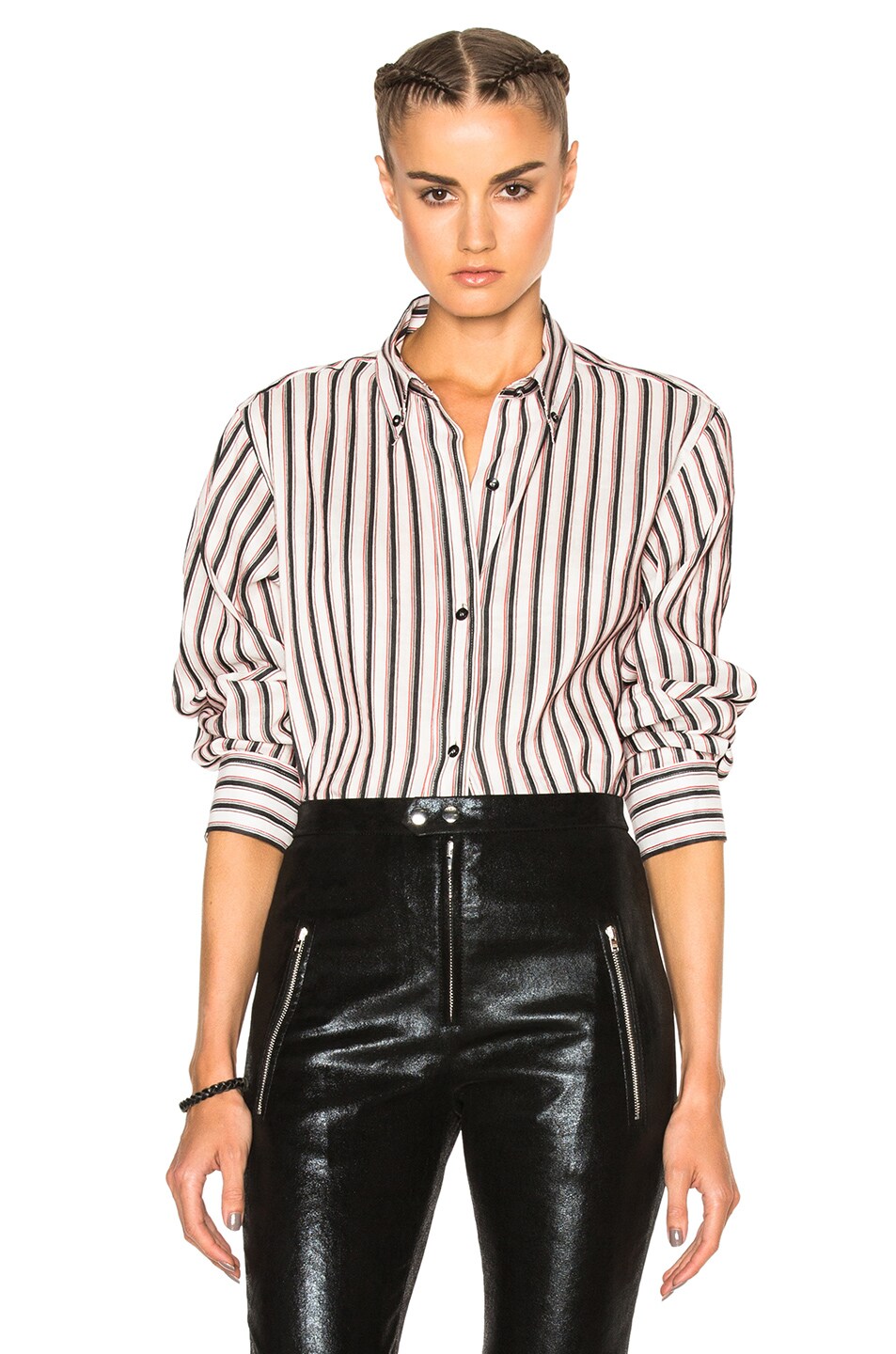 Image 1 of Isabel Marant Manray Shirt Story Blouse in Black & Red
