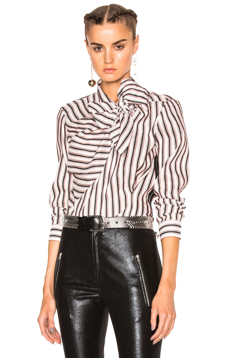 Image 1 of Isabel Marant Mista Striped Top in Black/Red