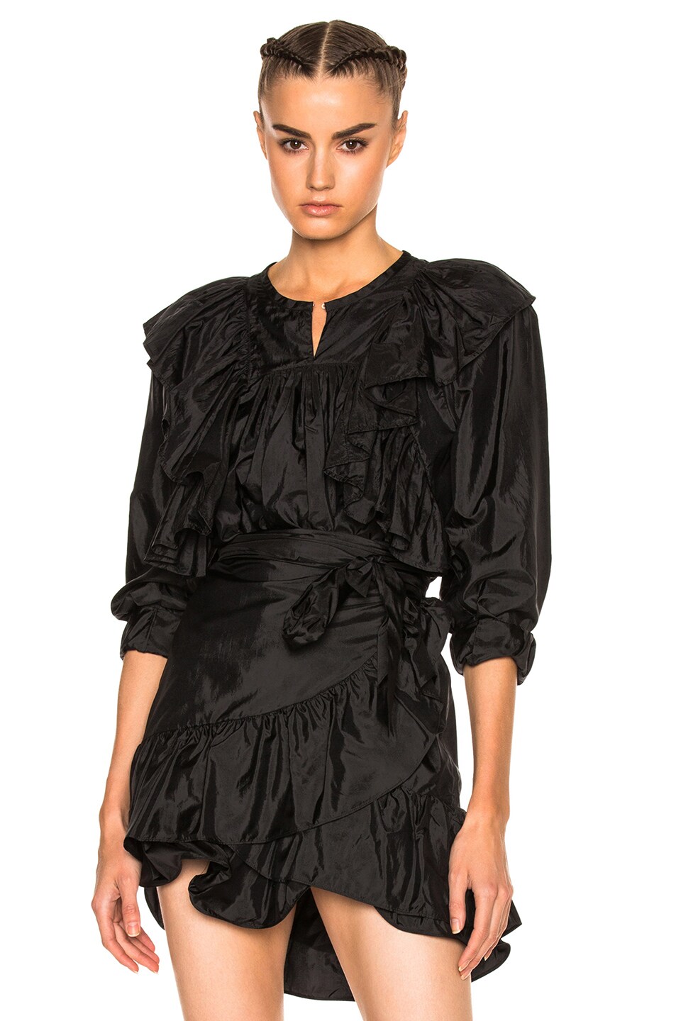 Image 1 of Isabel Marant Arlington Modern Silk Top in Black