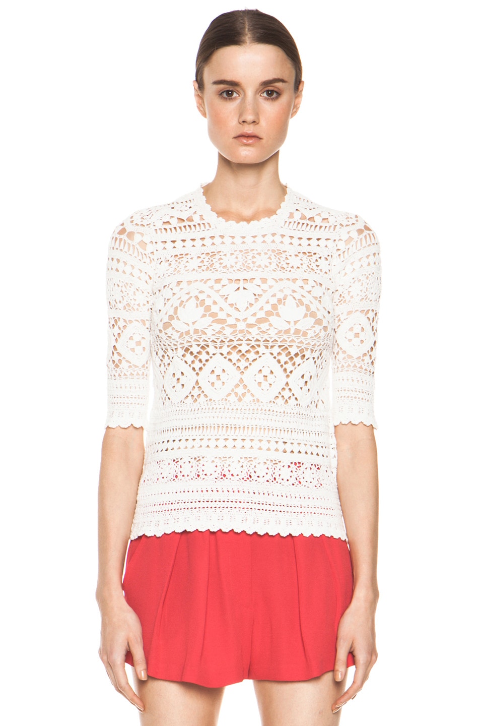 Image 1 of Isabel Marant Vienna Crochet Top in White
