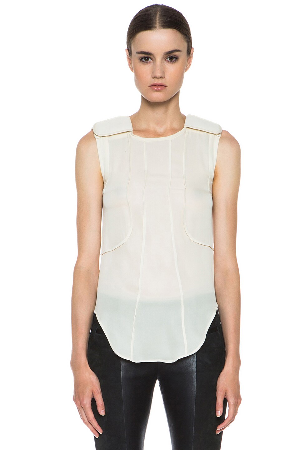Image 1 of Isabel Marant Moss Charmeuse Top in Ivory
