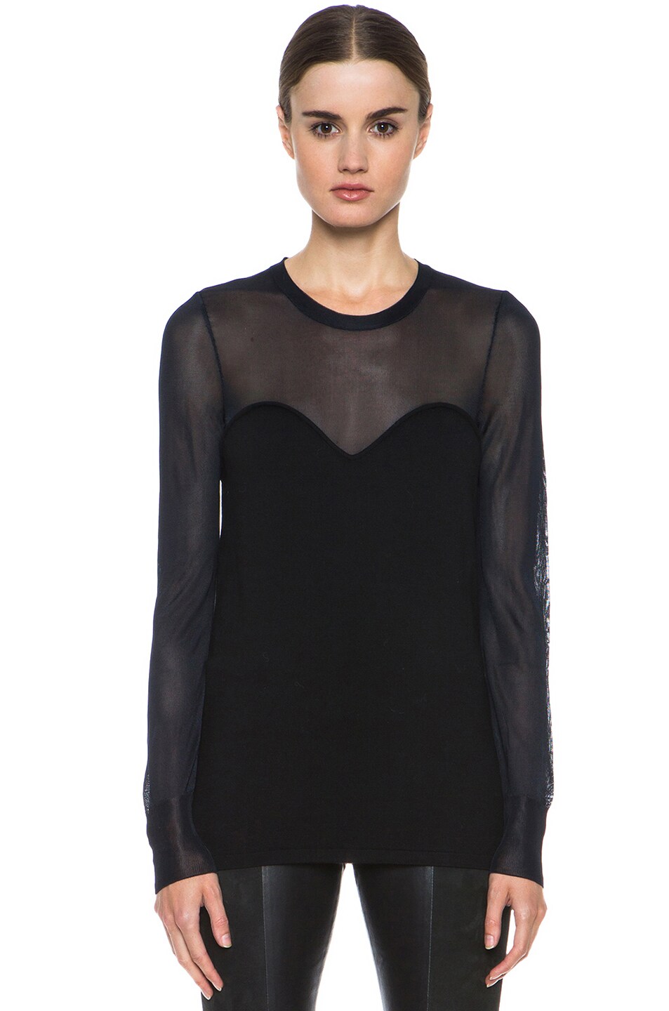 Image 1 of Isabel Marant Ashton Wool-Blend Top in Black