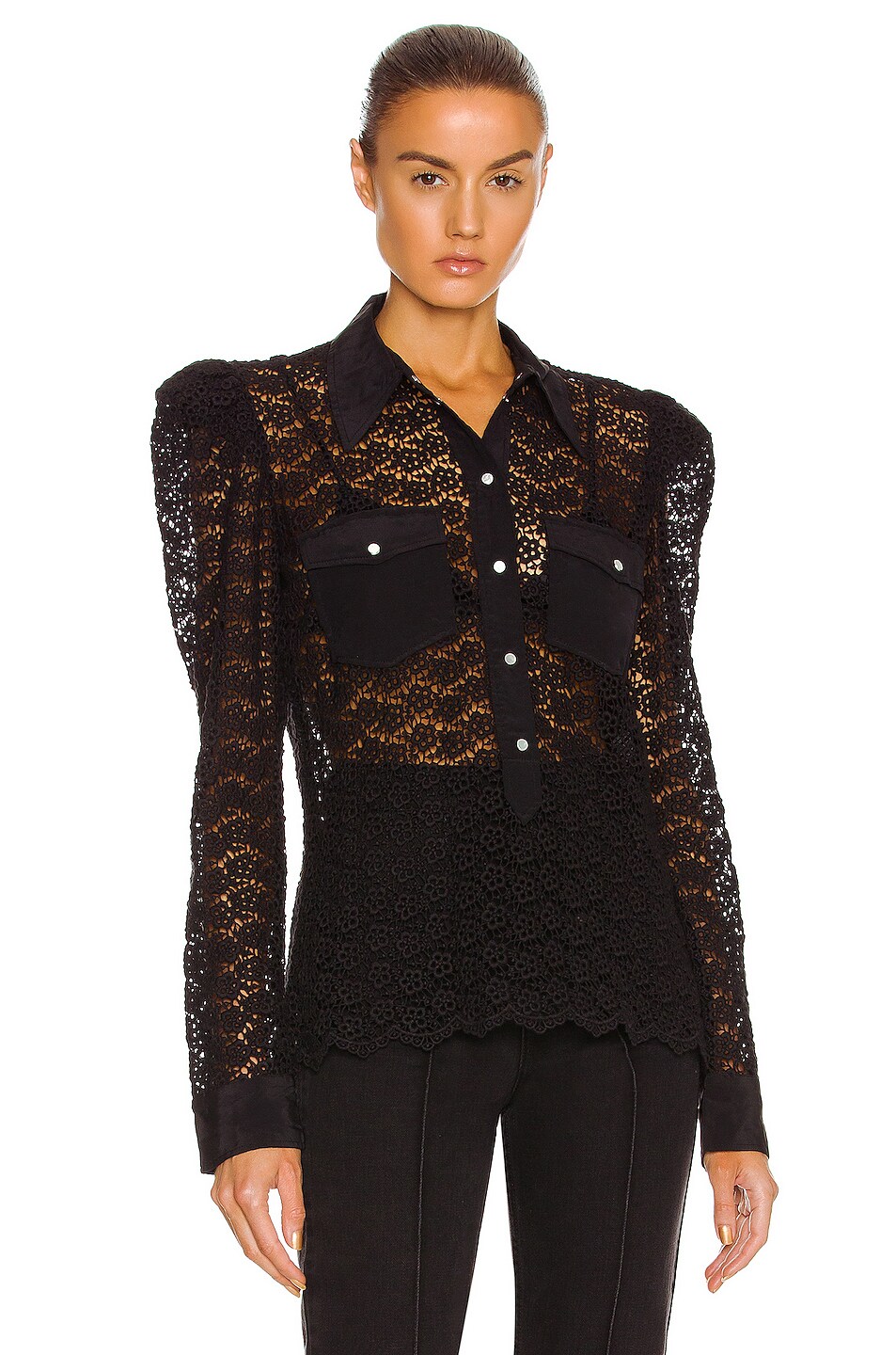 Isabel Marant Ewen Top in Black | FWRD