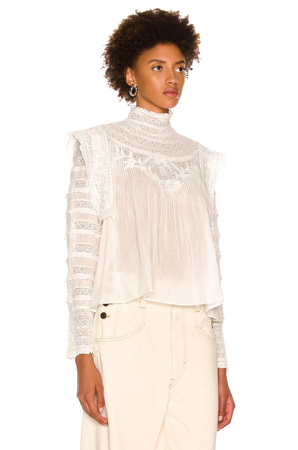 Isabel Marant Giulia Top in White | FWRD