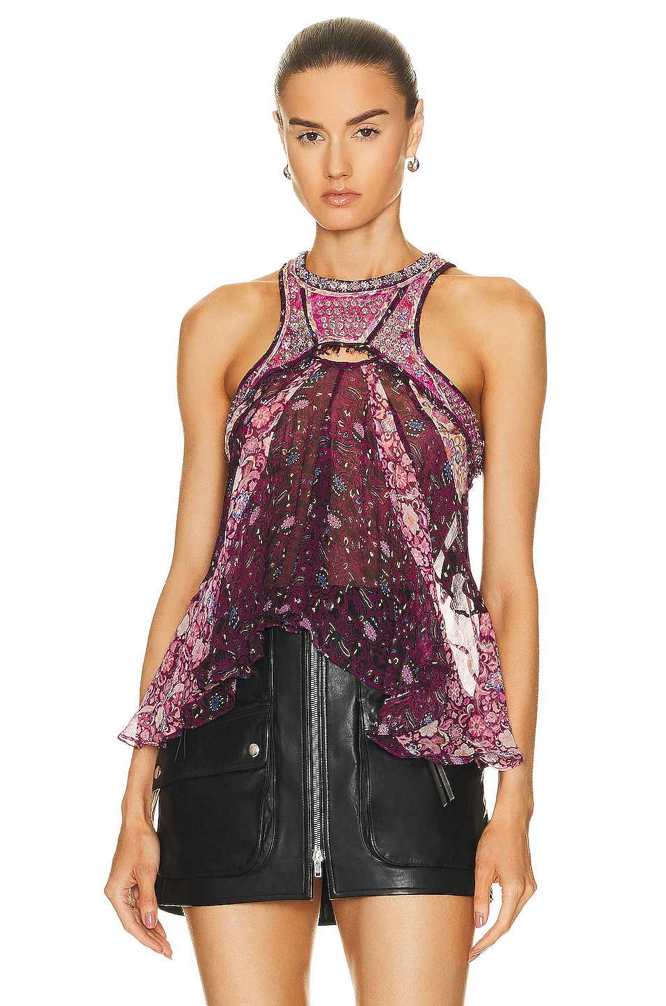 Image 1 of Isabel Marant Onyle Top in Fuchsia