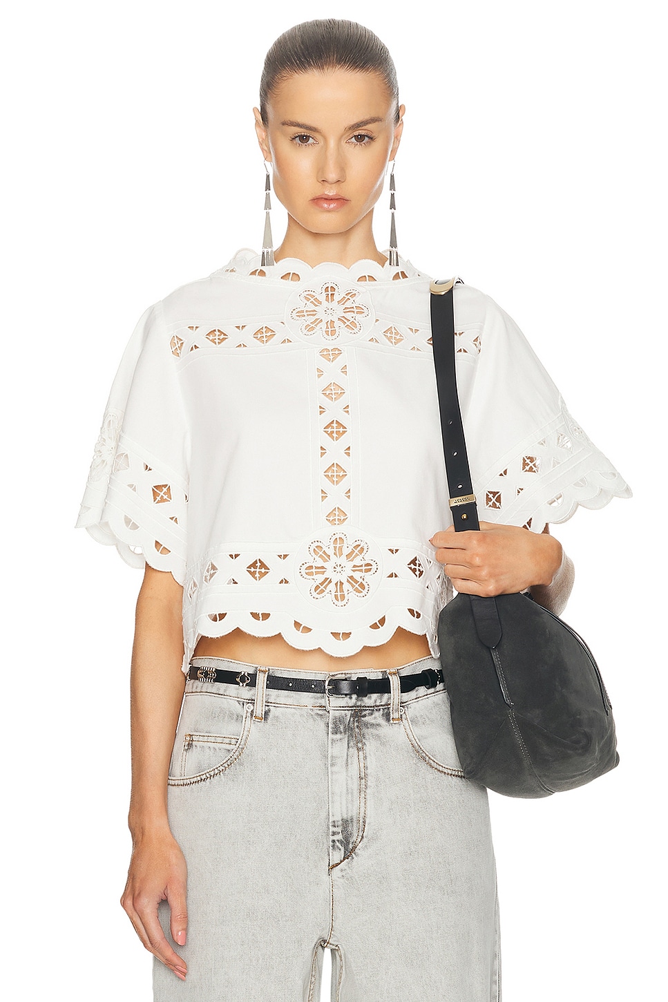 Shop Isabel Marant Parissa Top In White