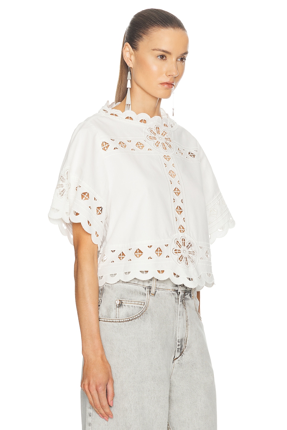 Shop Isabel Marant Parissa Top In White