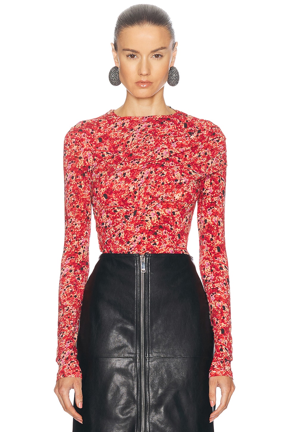 Shop Isabel Marant Asna Top In Red