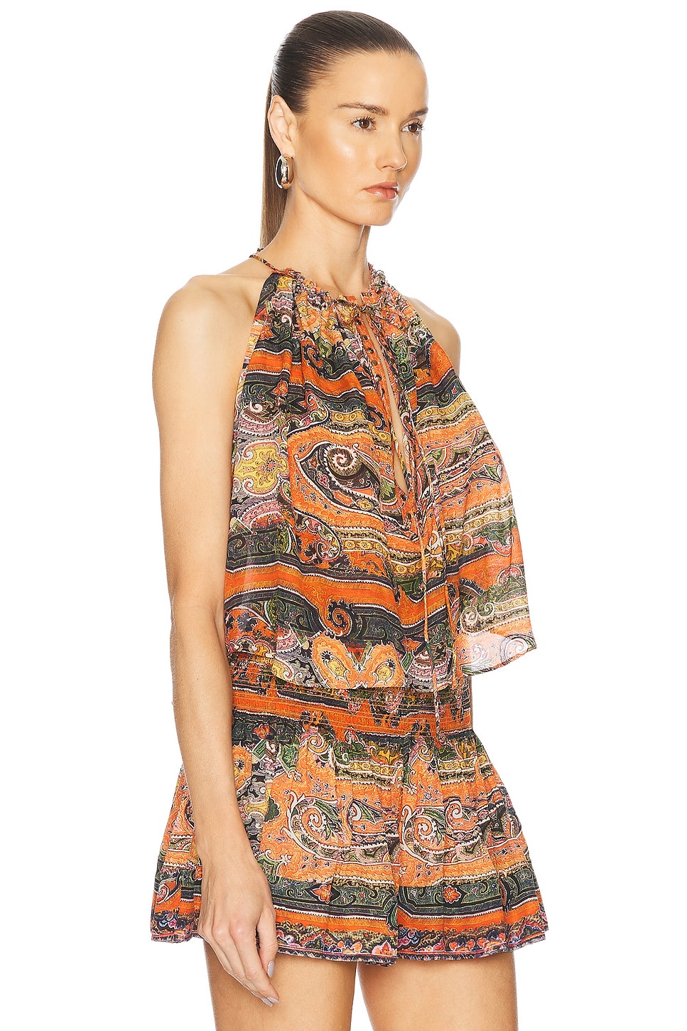Isabel Marant Marilou Embellished Paisley-print Silk-voile Camisole
