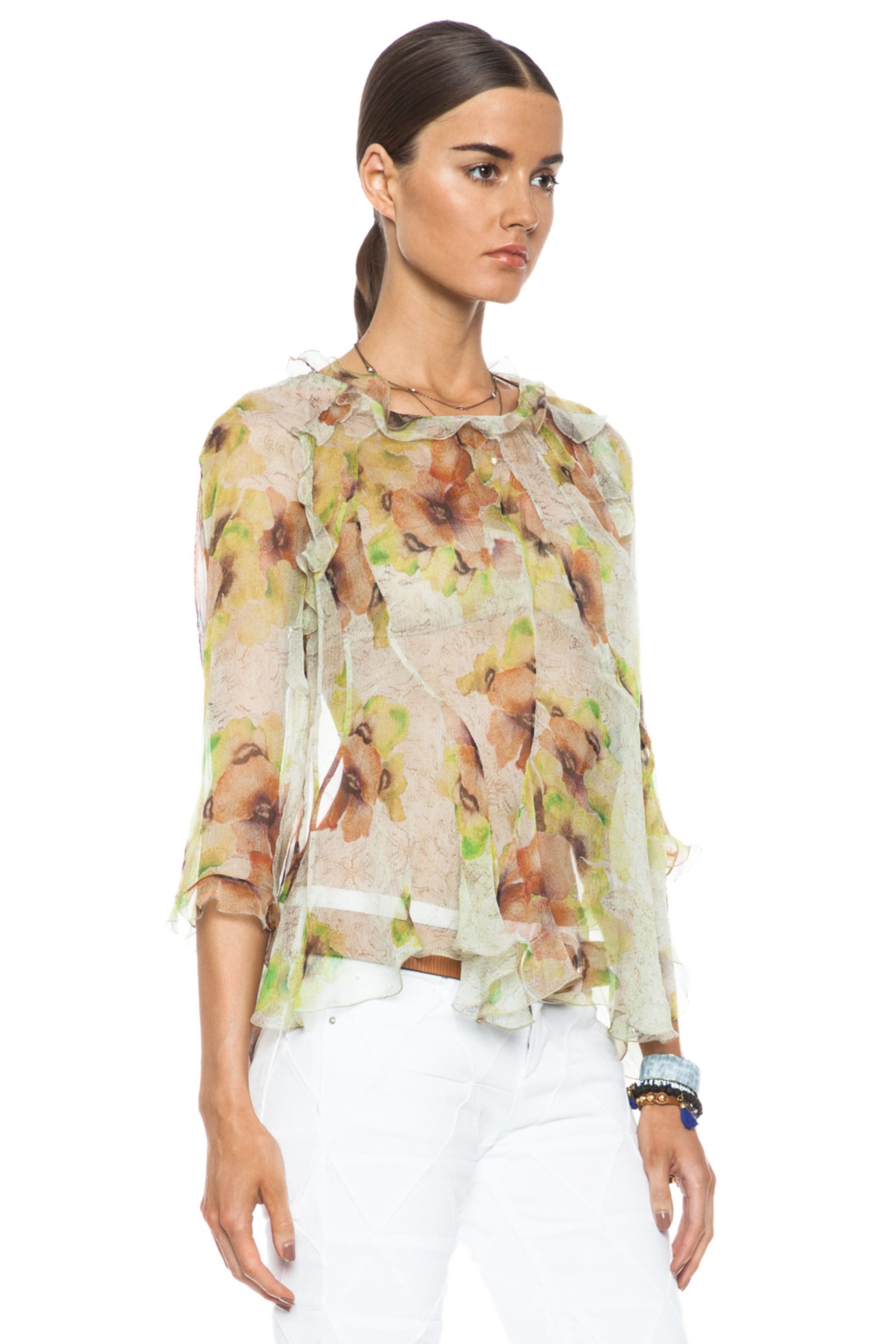 Isabel Marant Rodd Silk Blouse in Yellow | FWRD