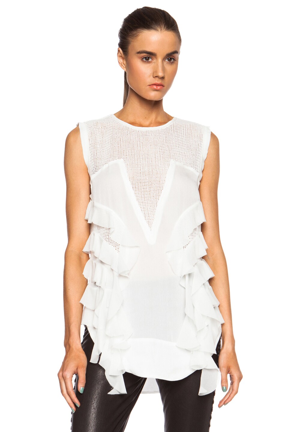 Image 1 of Isabel Marant Ray Modern Flou Cotton Top in White