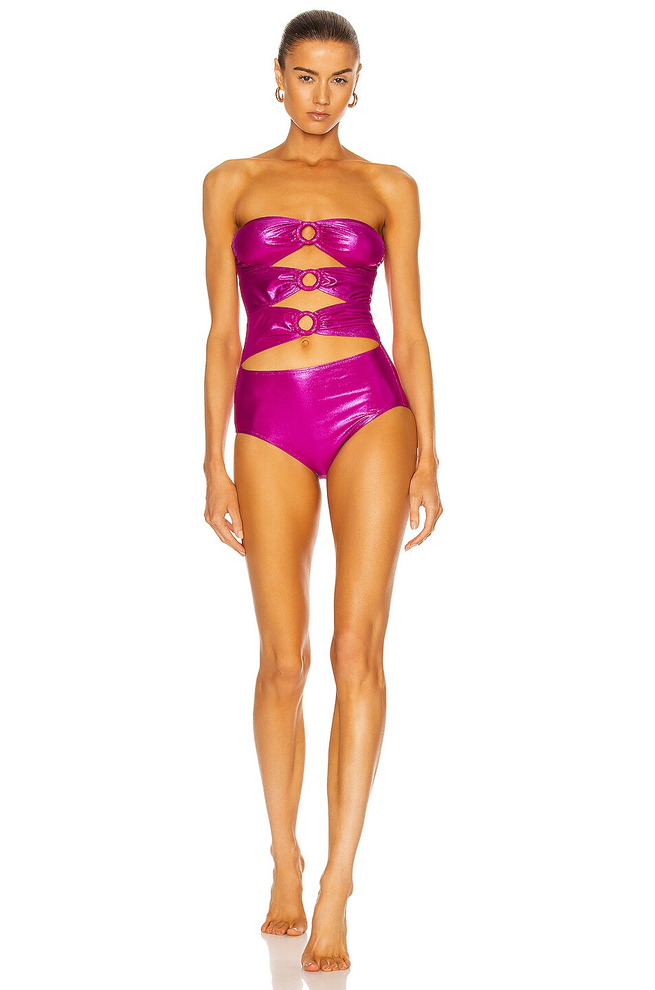 Image 1 of Isabel Marant Stiza Swimsuit in Metallic Pink
