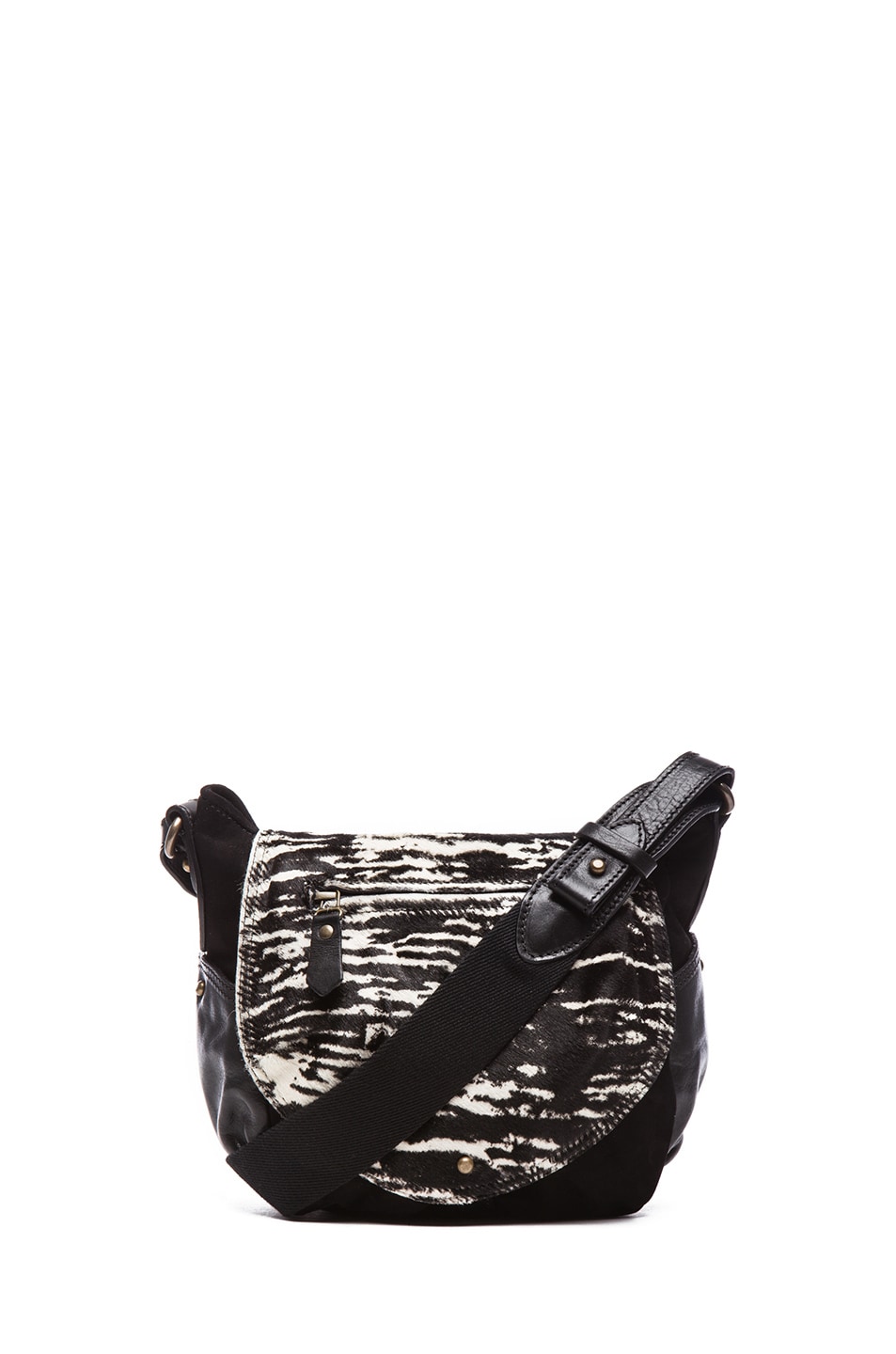 Image 1 of Isabel Marant Utkin Suede and Pony Crossbody in Anthracite