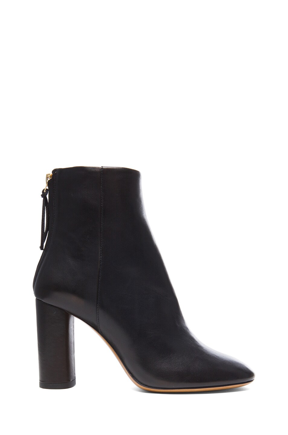 Image 1 of Isabel Marant Agora Lambskin Leather Booties in Black