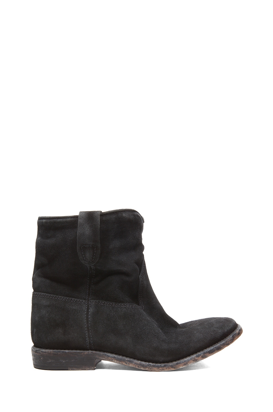 Image 1 of Isabel Marant Crisi Calfskin Velvet Leather Boots in Black