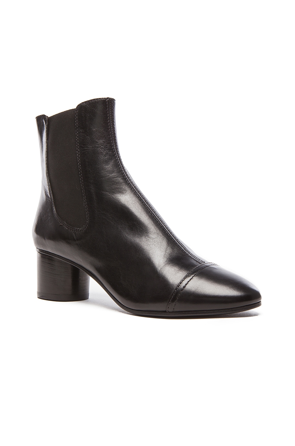 Isabel Marant Danae Chelsea Leather Boots in Black | FWRD