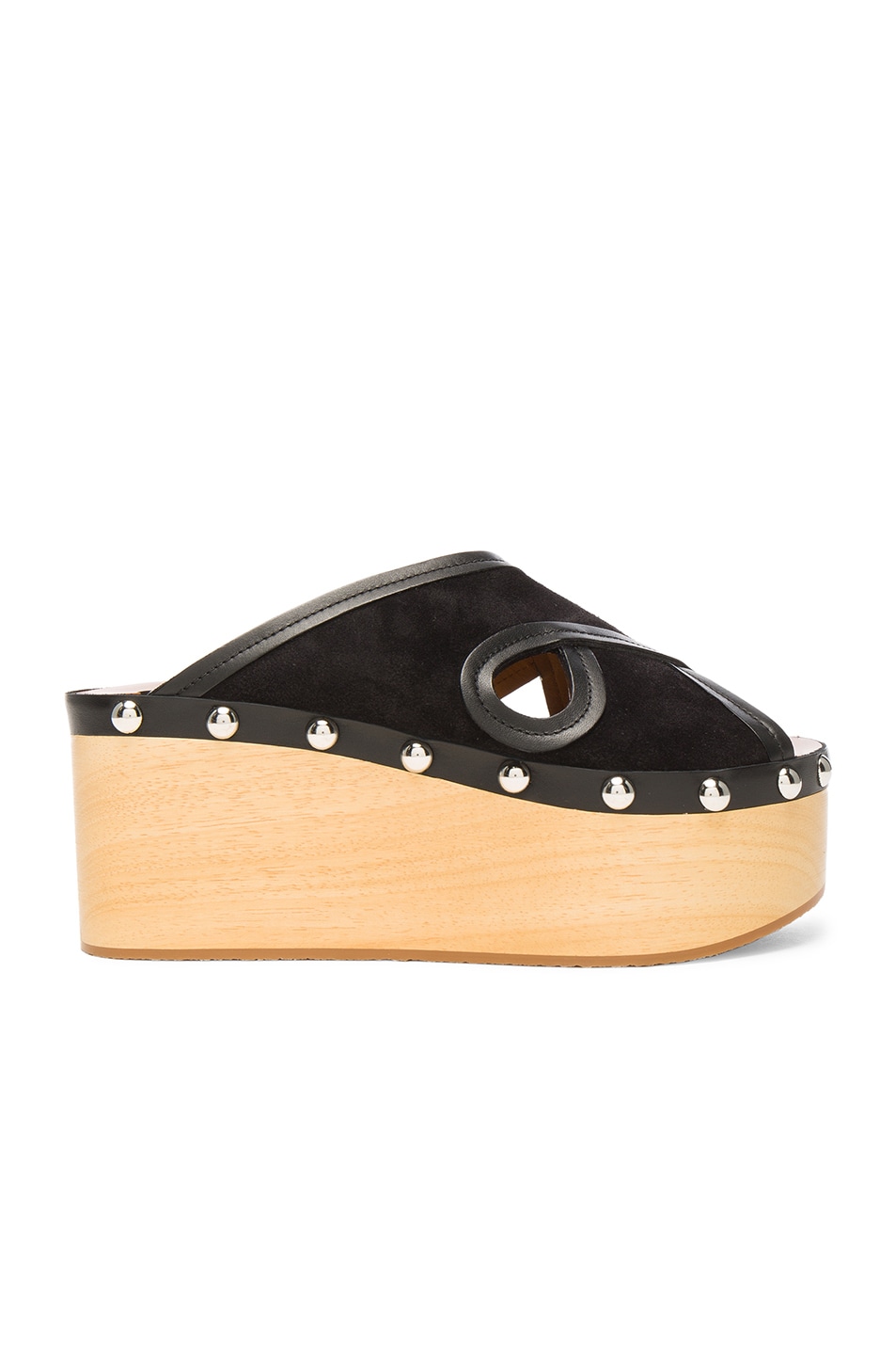 Image 1 of Isabel Marant Suede Zipla Wedge Sandals in Black
