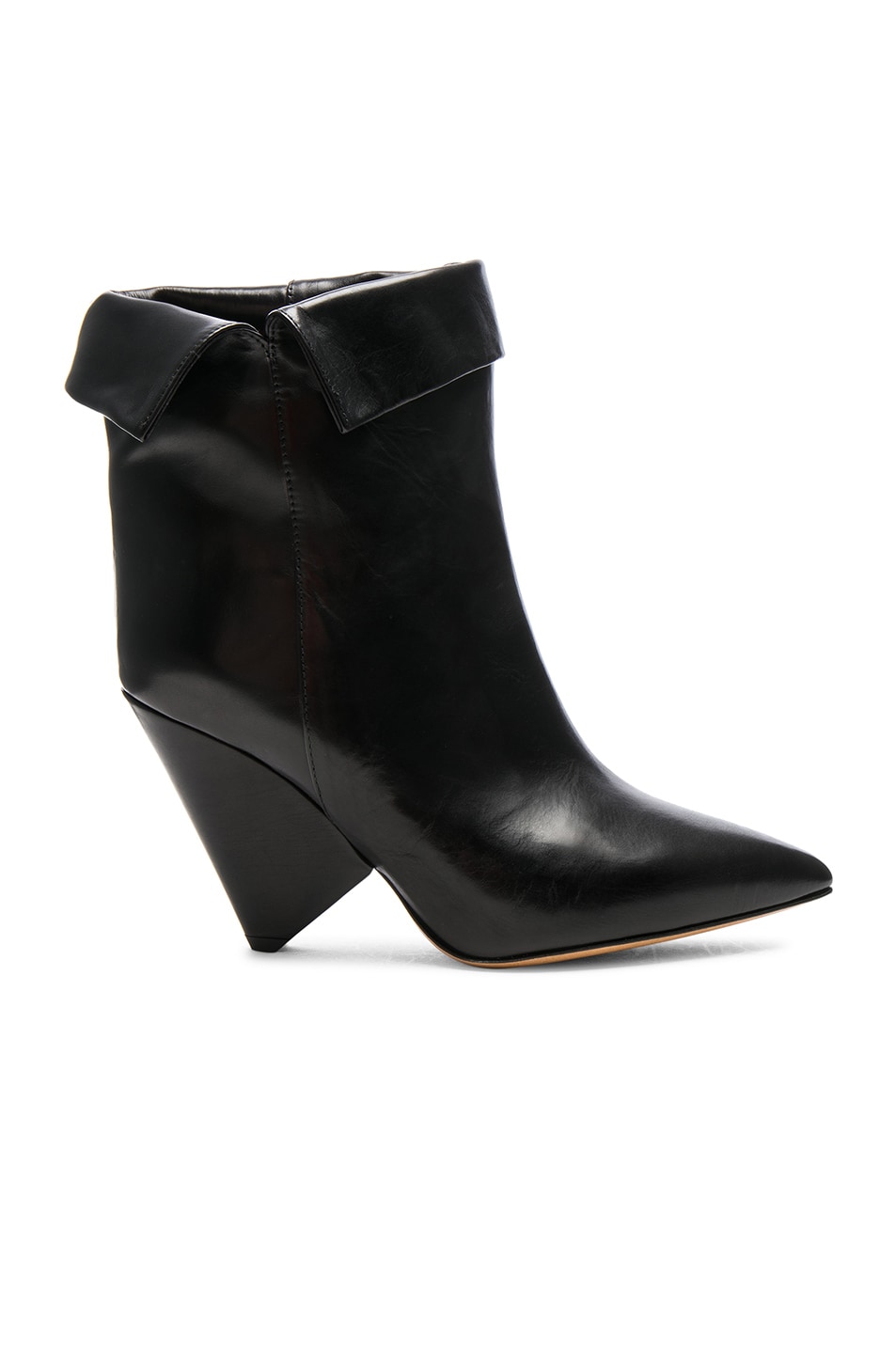 Image 1 of Isabel Marant Leather Luliana Ankle Boots in Black