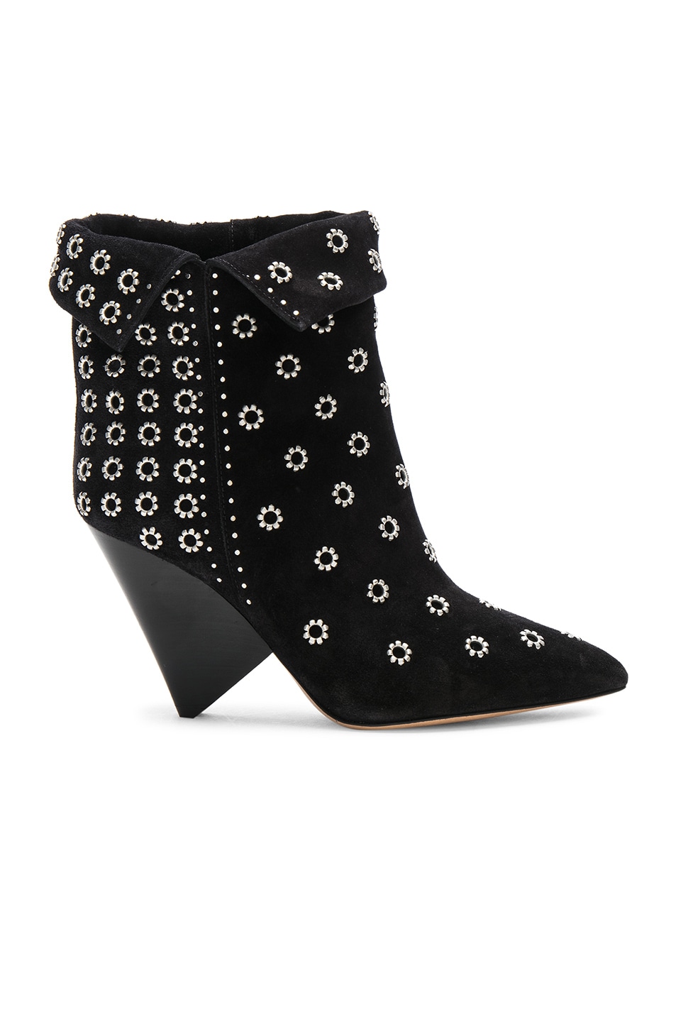 Image 1 of Isabel Marant Studded Suede Lakky Ankle Boots in Black