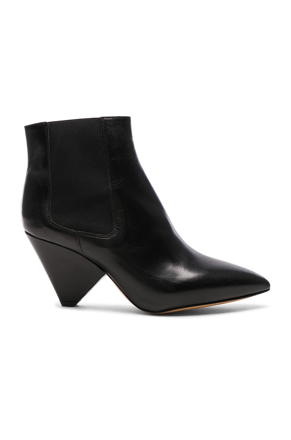 Image 1 of Isabel Marant Leather Lashby Low Boots in Black