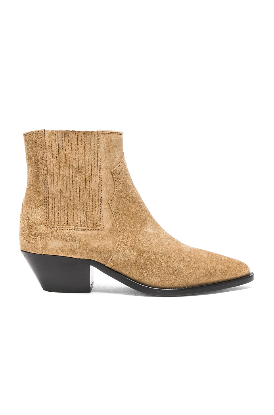 Image 1 of Isabel Marant Suede Derlyn Low Boots in Beige