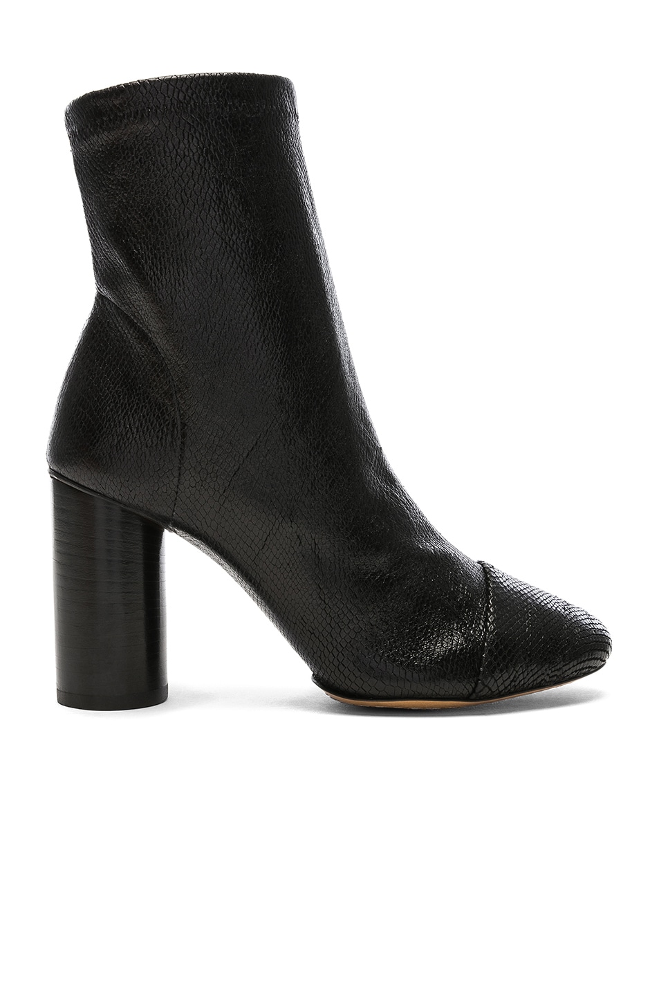 Image 1 of Isabel Marant Lizard Embossed Rillyan Boots in Black