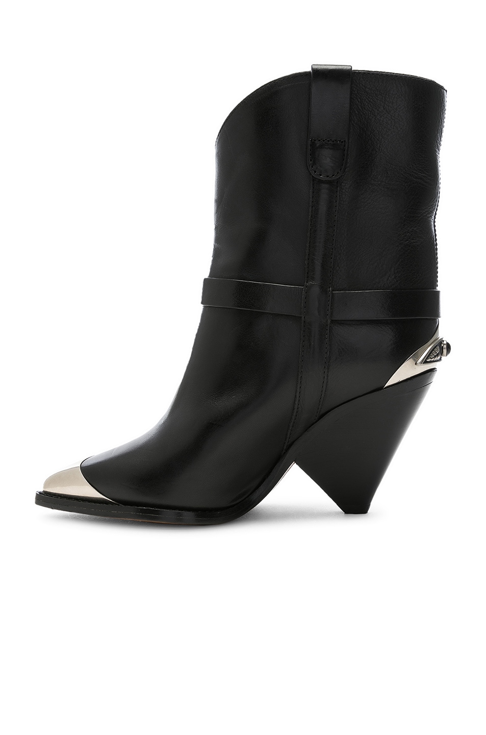 Isabel Marant Leather Lamsy Boots in Black | FWRD