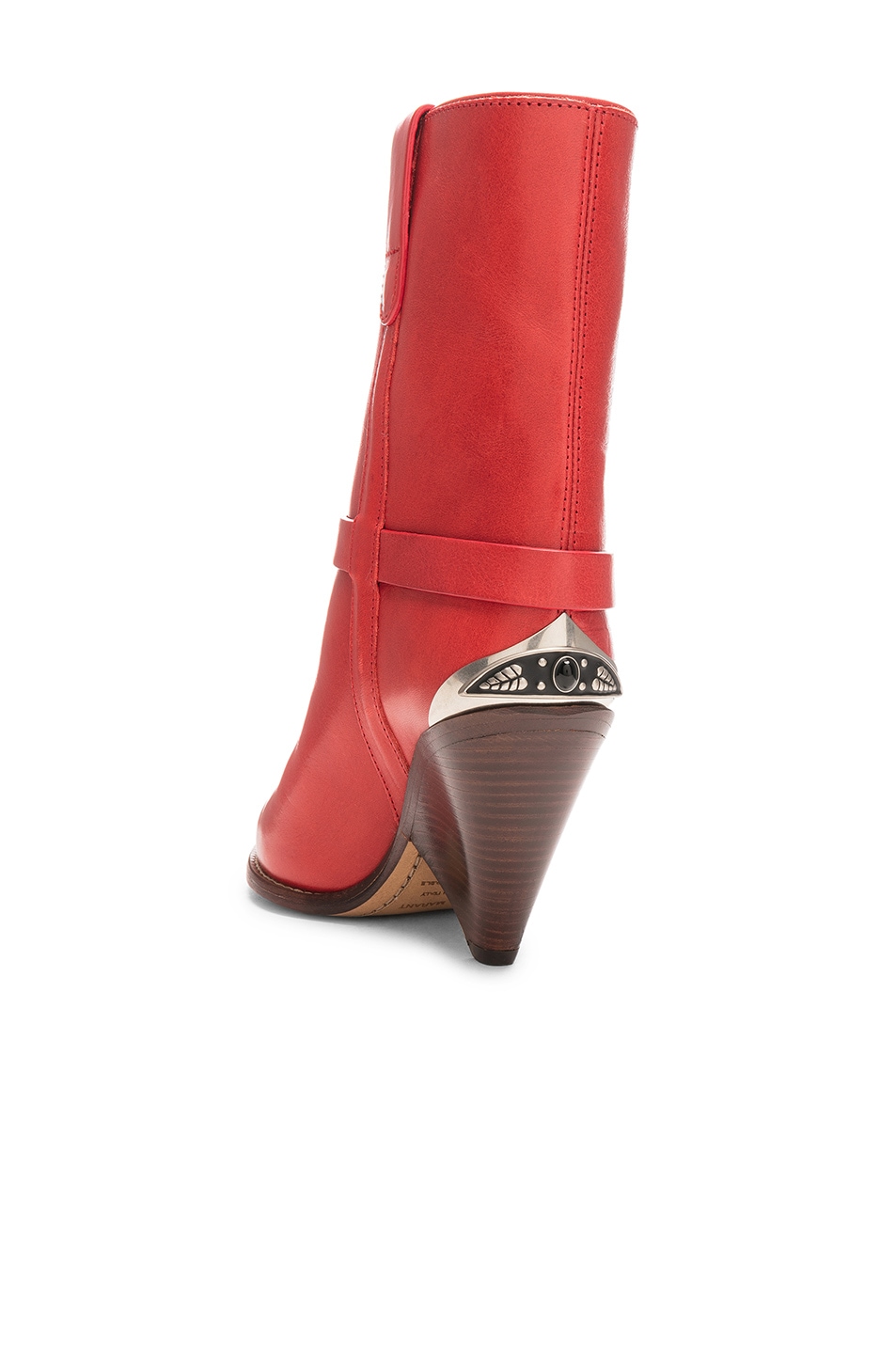 isabel marant lamsy boots red