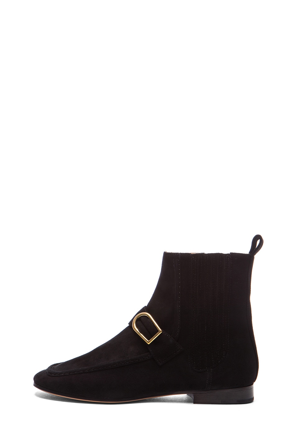 Image 1 of Isabel Marant Ashby Goatskin Suede Leather Ankle Boots in Black