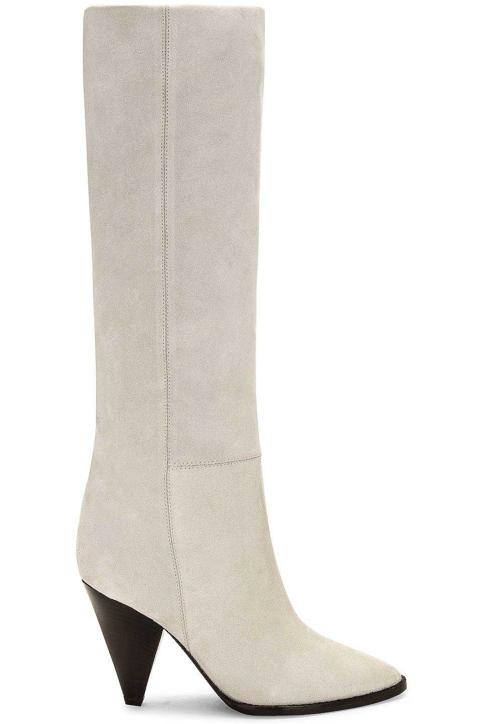 Image 1 of Isabel Marant Ririo Suede Slouchy Boot in Chalk