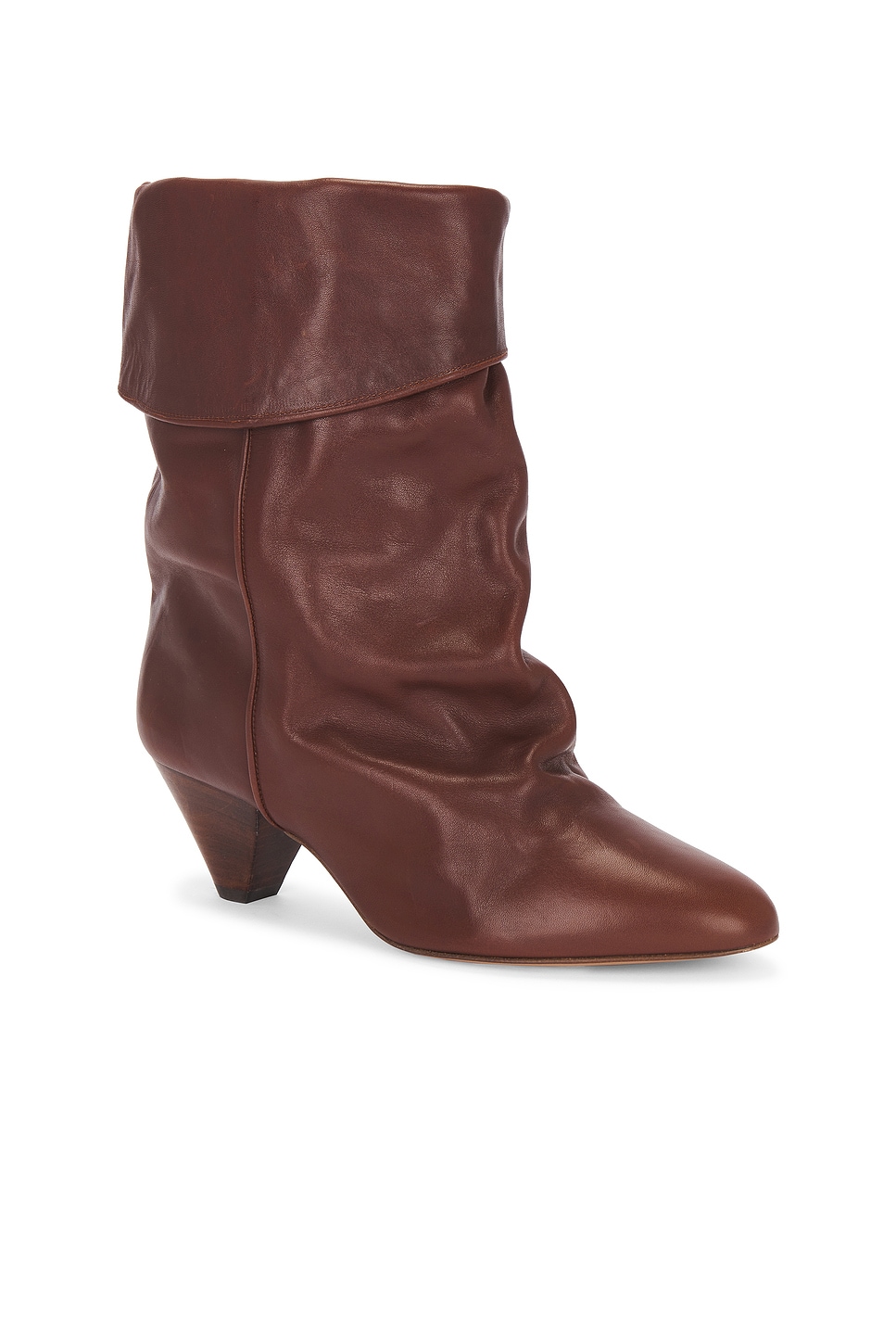 Isabel Marant Dalby Leather Ankle Boots In Brown