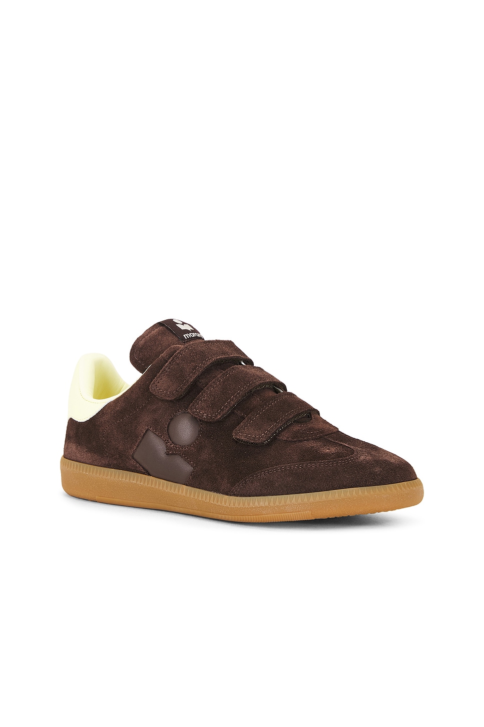Isabel Marant Beth Leather-trimmed Suede Sneakers In Brown