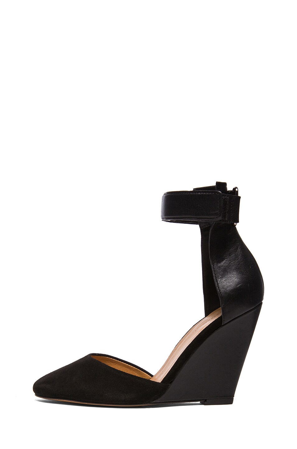 Image 1 of Isabel Marant Patty Calfskin Leather Wedge Heels in Black