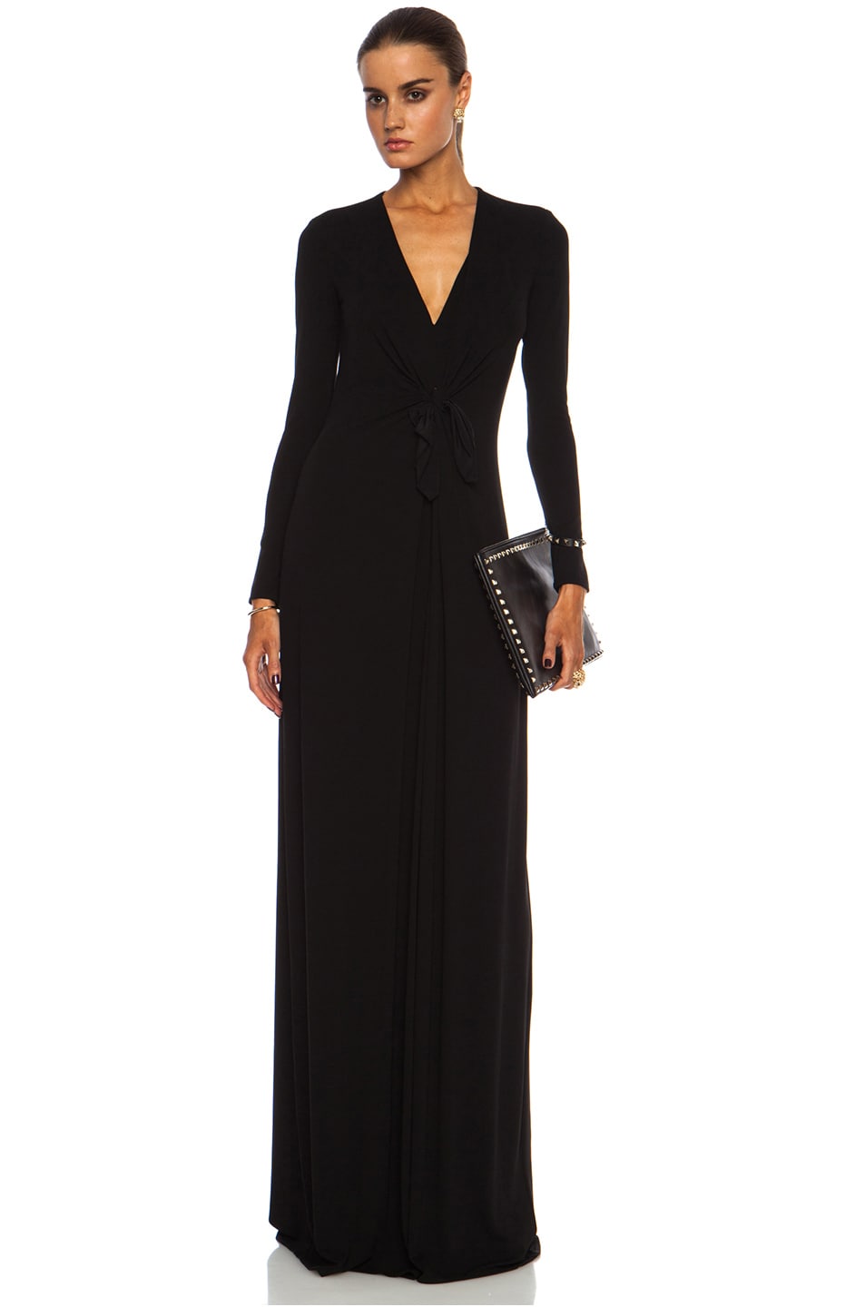 Image 1 of Issa Cilla Maxi Viscose-Blend Gown in Black