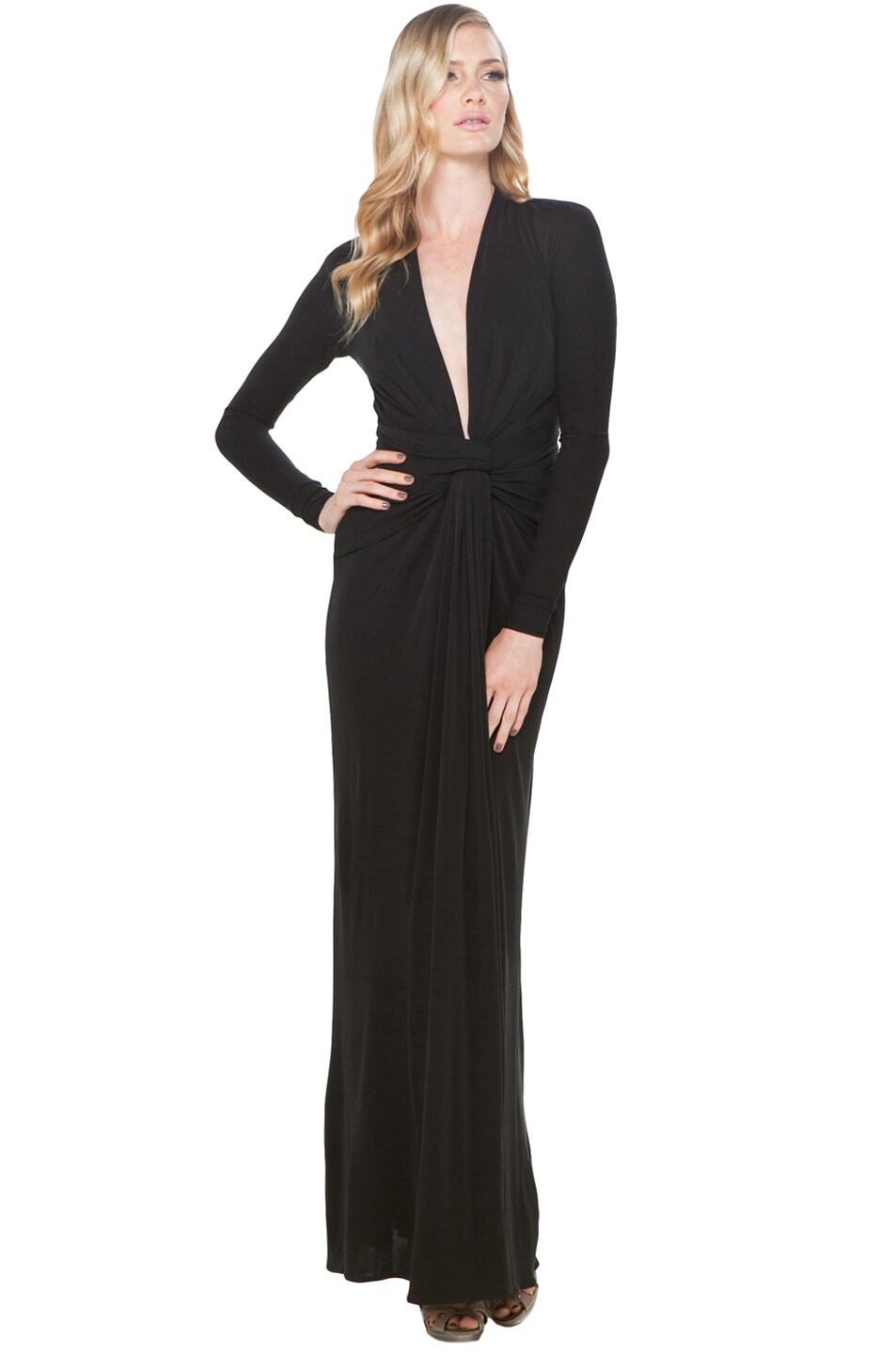 Image 1 of Issa Long Backless Dress in Black