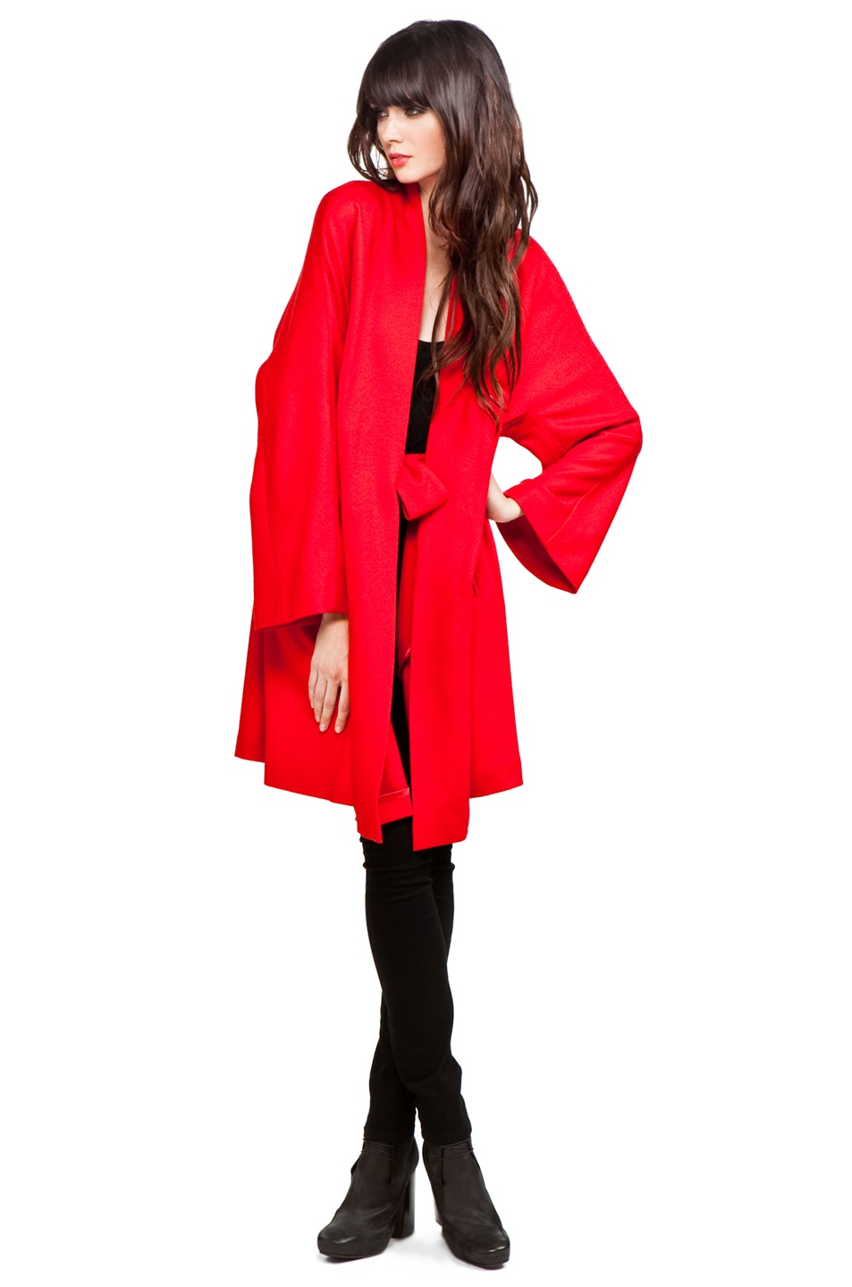 Image 1 of Issa Robe Coat in Red
