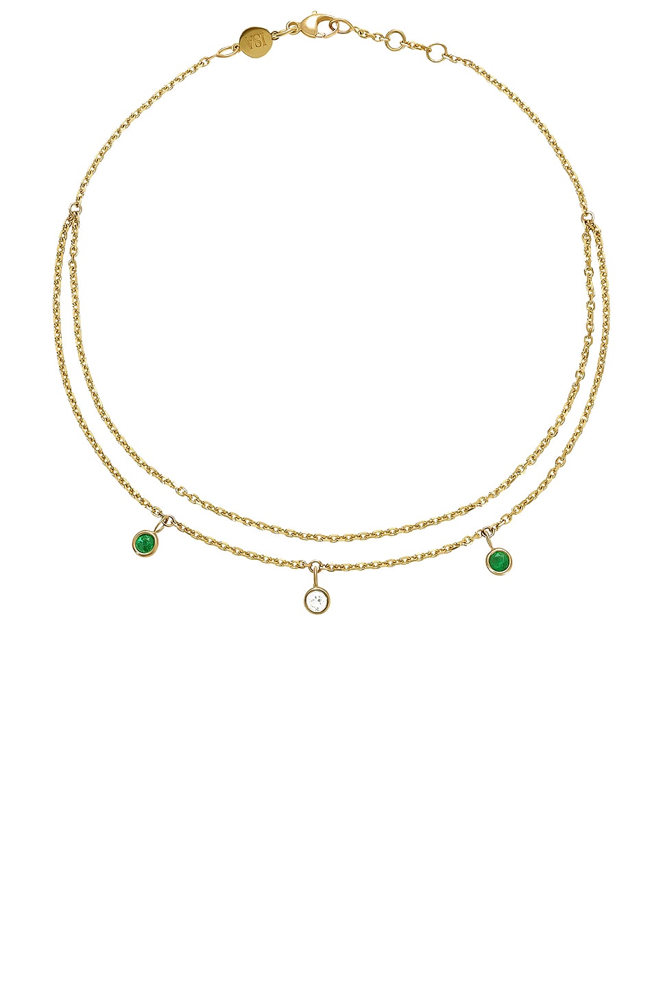 Image 1 of ISA GRUTMAN Double Chain Anklet in Yellow Gold
