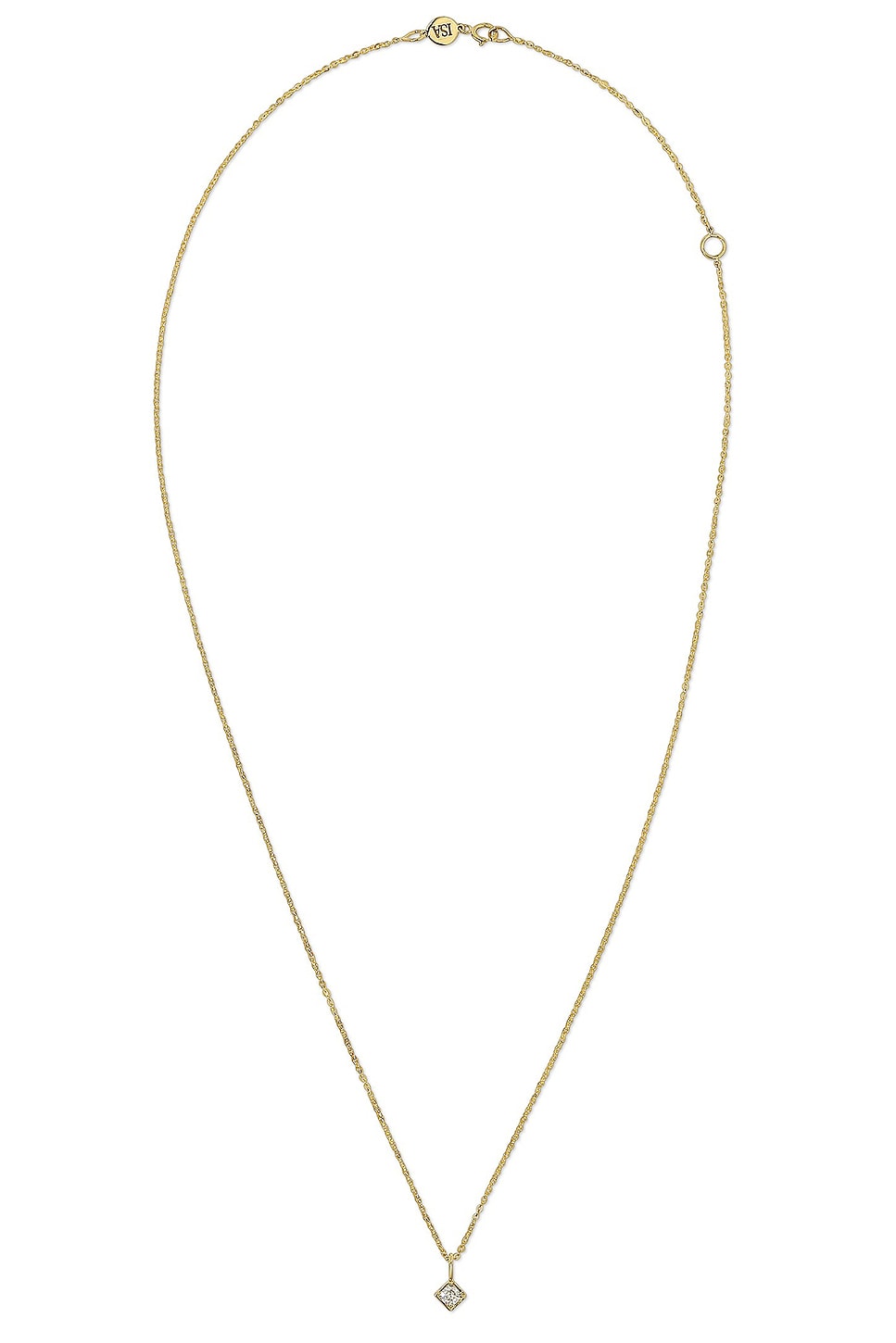 Diamond Pendant Necklace in Metallic Gold